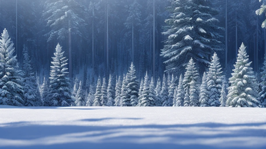 masterpiece, best quality, high quality, extremely detailed CG unity 8k wallpaper, taiga, silence, towering conifers covered with forest floor, harsh cold climate, serene beauty, snow, winter, mild summer, breeze, needles, branches, bokeh, depth fields, HDR, bloom, chromatic aberration, photorealistic, extremely detailed, popular on artstation, popular on CGsociety, complex, high detail, dramatic, art midway