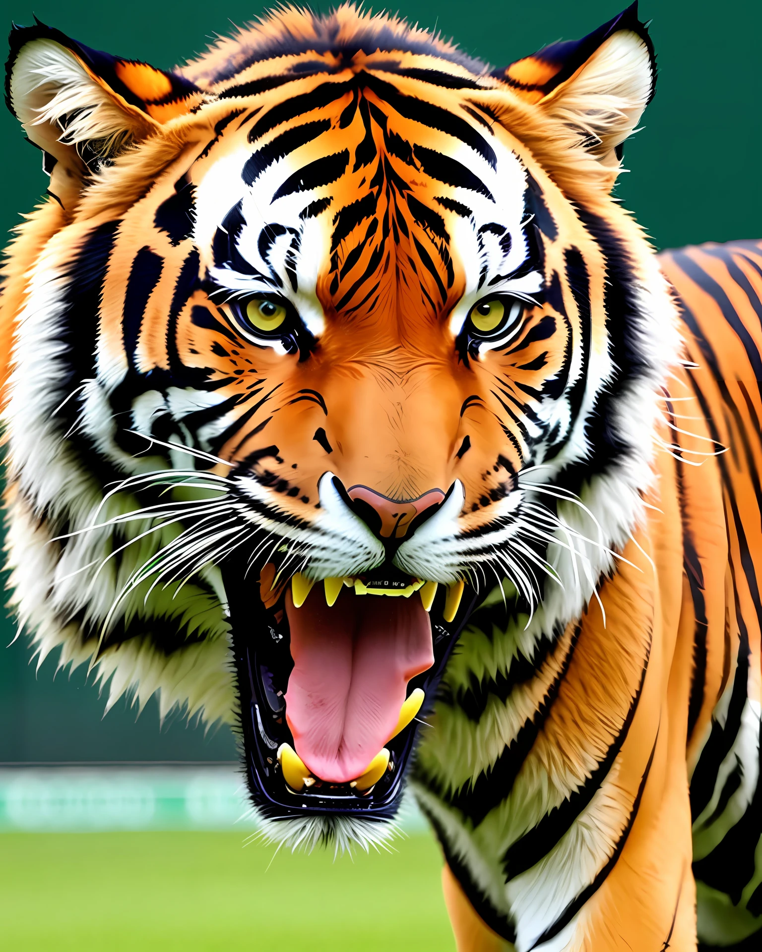 A Bangladeshi cricketer with a face of a tiger