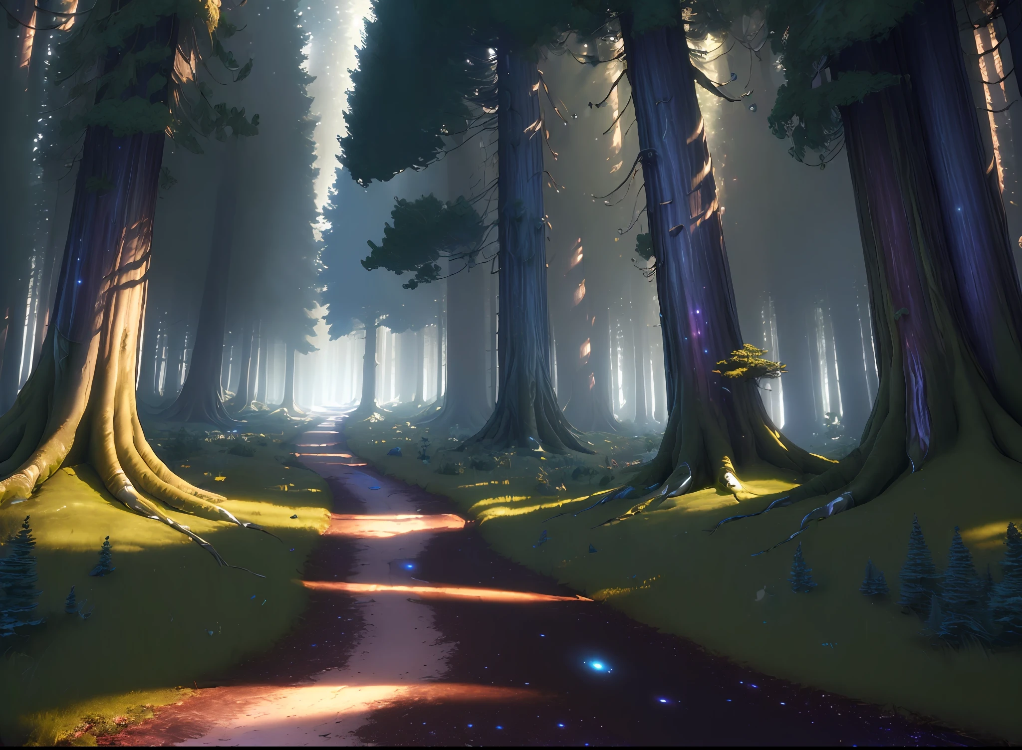 (((Masterpiece))), best quality, ultra-detailed CG unity 8k wallpaper galaxy forest
