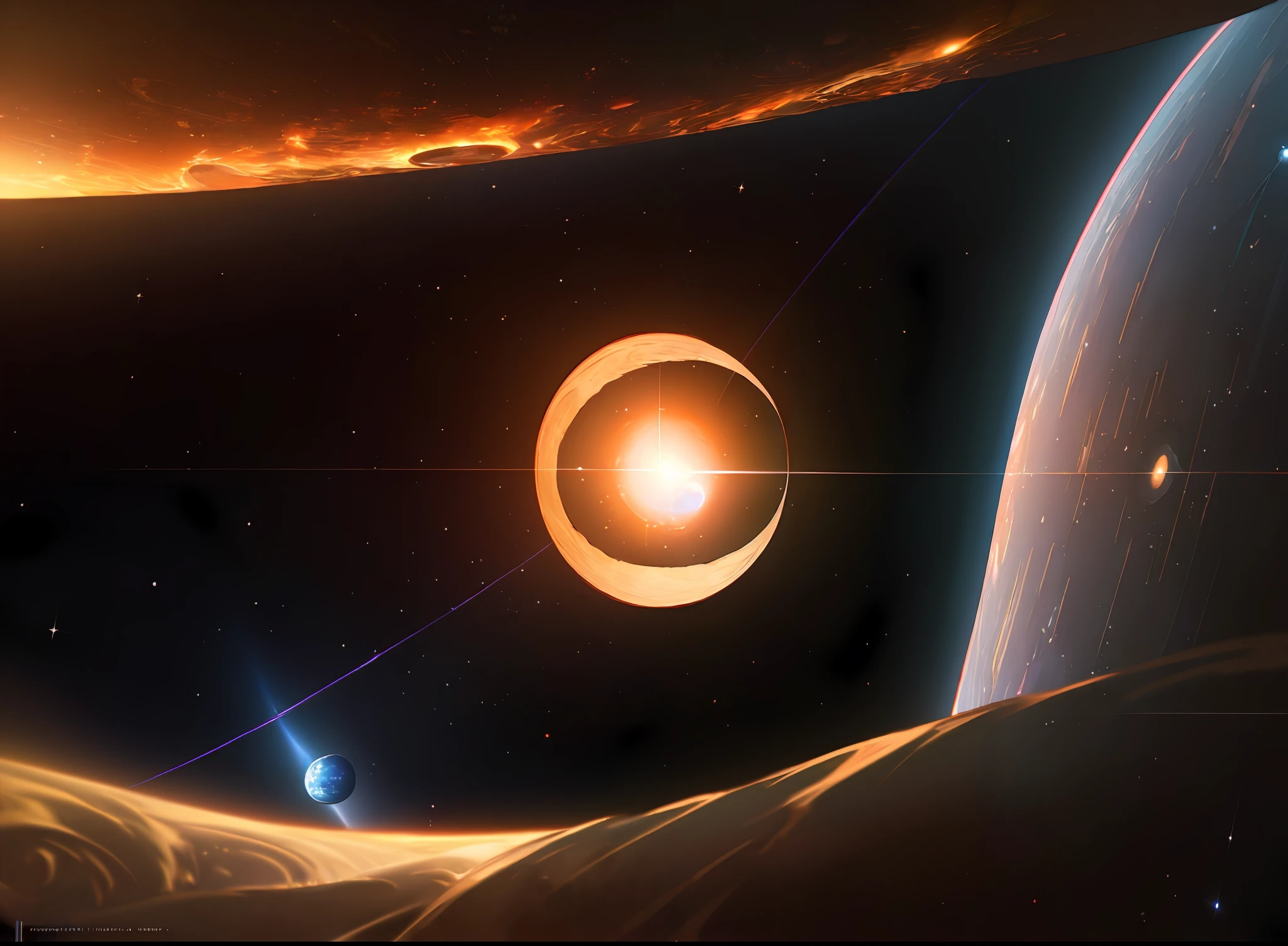 (((Masterpiece))), best quality, ultra-detailed CG unity 8k wallpaper the universe through a black hole