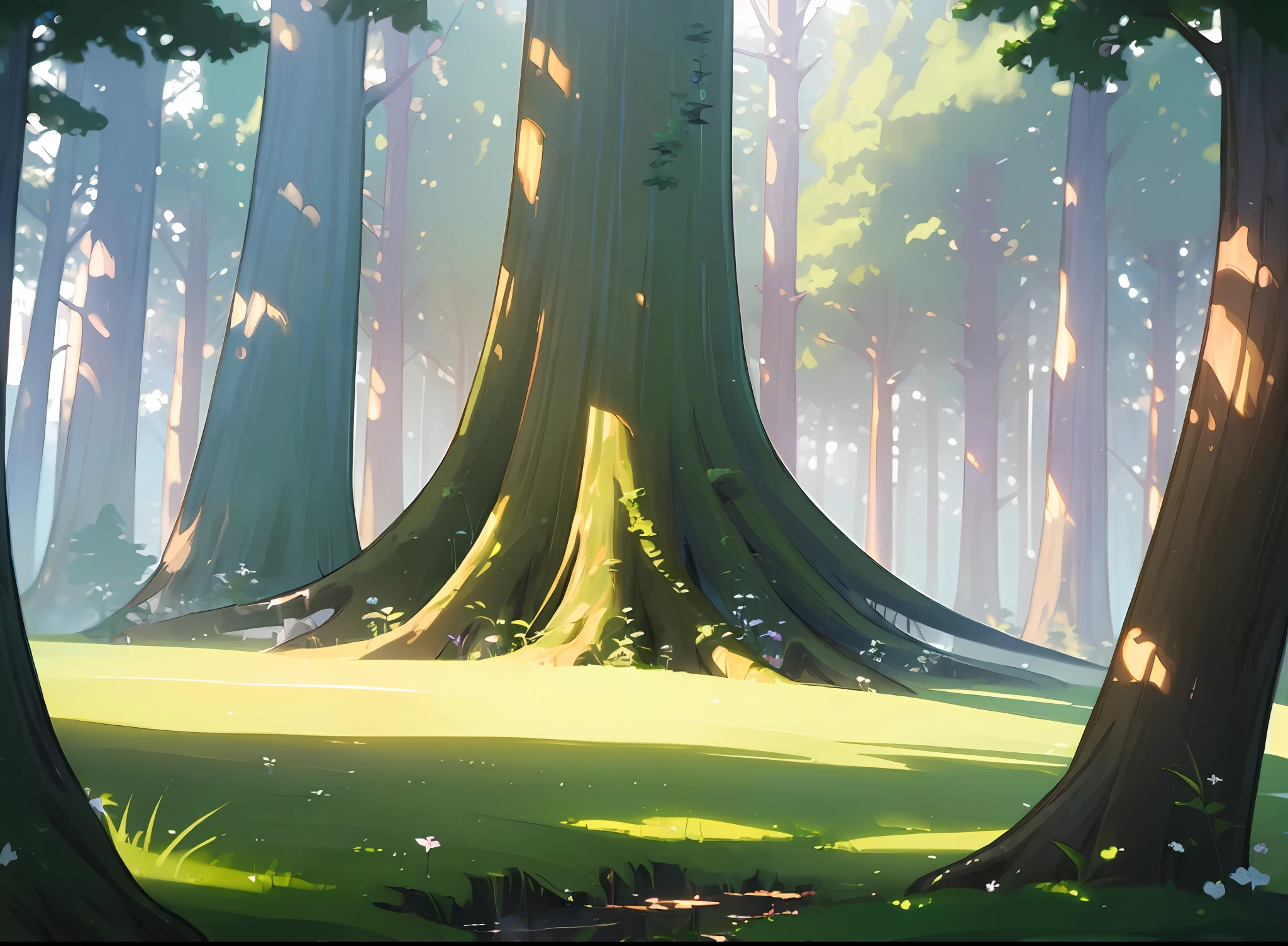 (((Masterpiece))), best quality, ultra-detailed CG unity 8k wallpaper fantasy forest