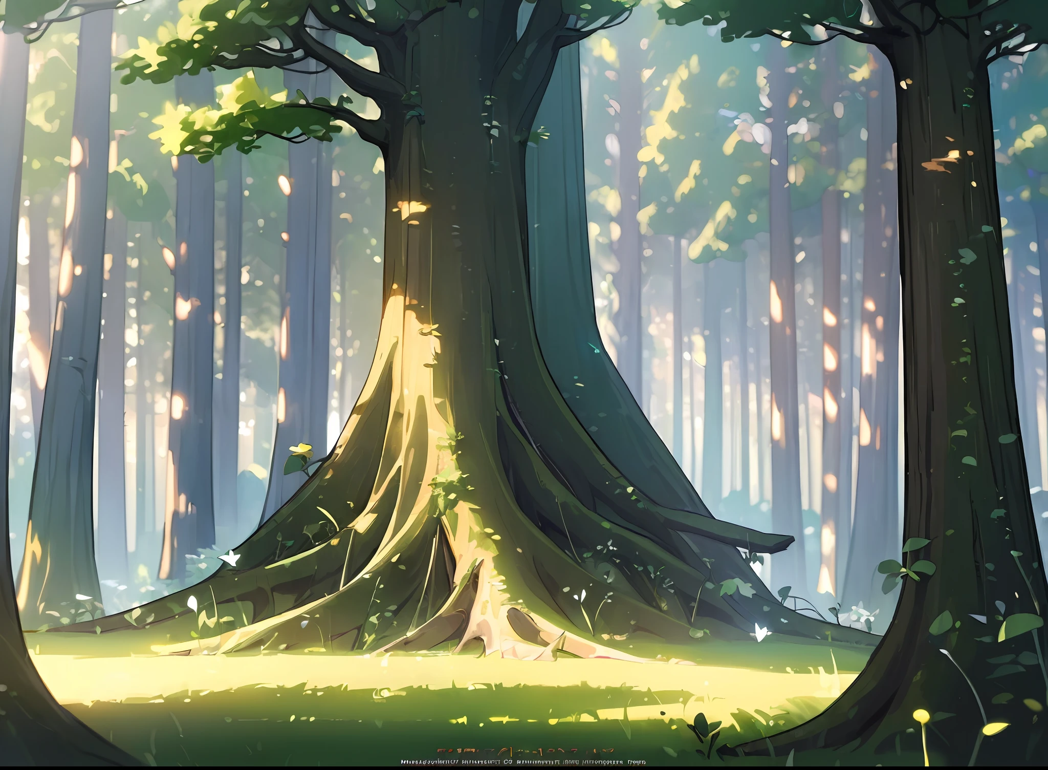 (((Masterpiece))), best quality, ultra-detailed CG unity 8k wallpaper fantasy forest