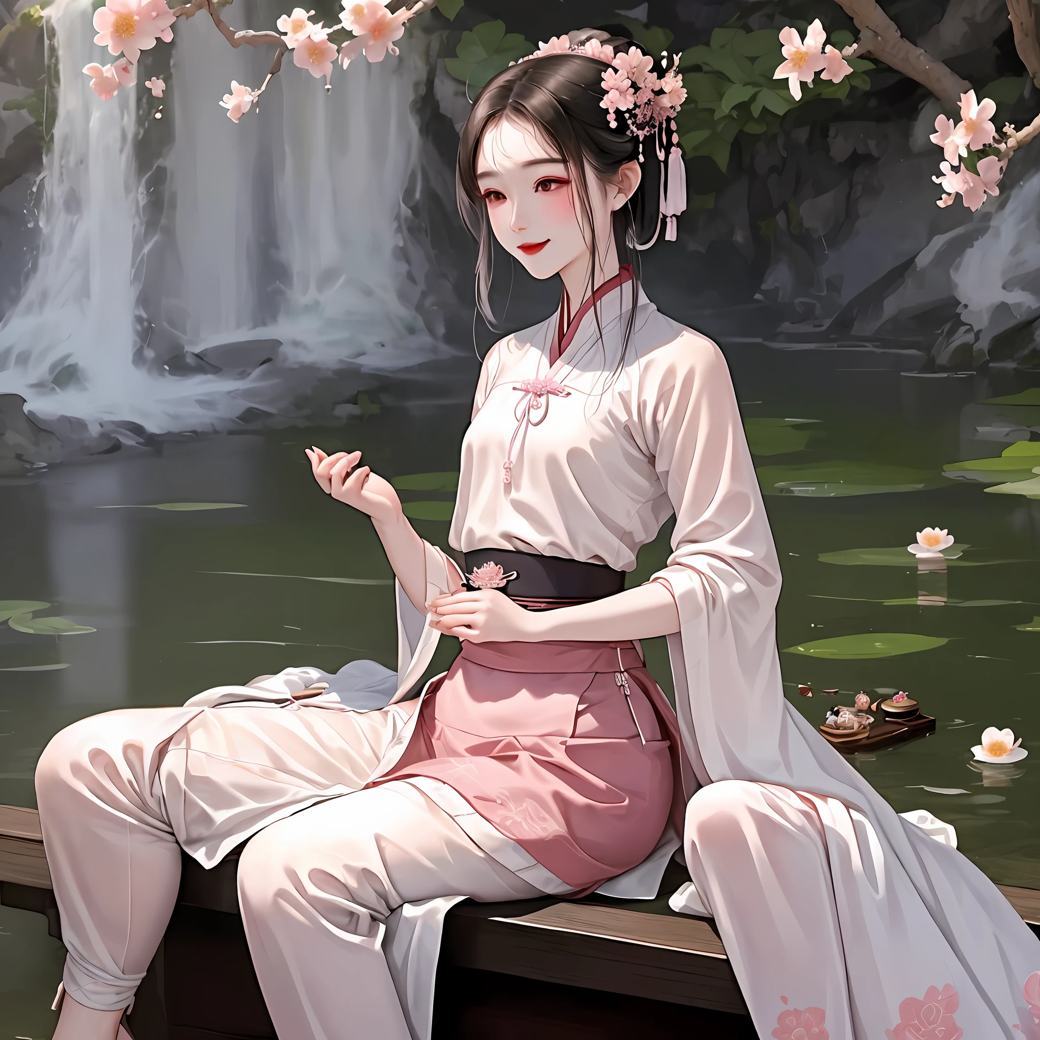 He has black temples that match those of crows, emerald crescent moon eyebrows, fragrant cherry mouth, straight and long Qiongyao nose, thick pink cheeks, delicate silver basin face, and gently curling flower body. Son, slender jade slender onion branches, twisted willow waist, soft and thick pink white belly, narrow star-pointed feet, meaty grandma breasts, white and raw legs, and a tight, white and fresh , Hei Yinyin, I don’t know what it is. I can't get enough of this woman's face. Let's see how he dresses up? But see: wearing black oily hair in a bun on the head, with fragrant clouds coming out all the way, and small hairpins all around. Wear a parallel head flower obliquely, and push back with a grass comb. Difficult to describe, willow-leaf eyebrows set off by two peach blossoms. The Linglong pendant is the most praiseworthy, and the exposed crisp jade chest is priceless. Maoqing cloth big-sleeved shirt, and short Xiang skirt lined with rolled silk yarn. The cuffs of the flowered sweat towel are stabbed. The sachet hangs low beside it. The tube top is heavily buttoned and fragrant under the throat. Looking down, the little feet of the golden lotus are pointed and pointed, and the cloud head is cleverly chasing mountain crows. The shoes are white silk with high soles, and Bu Xiangchen is set off by Dengta. The red gauze knee trousers buckle the oriole flowers, and the wind blows the skirt when you sit and walk. The mouth often sprays different fragrant orchid musk, and the cherry mouth blooms with a smile. When people see the ghosts, they show off and kill their friends