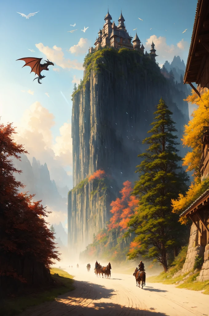 dragons flying