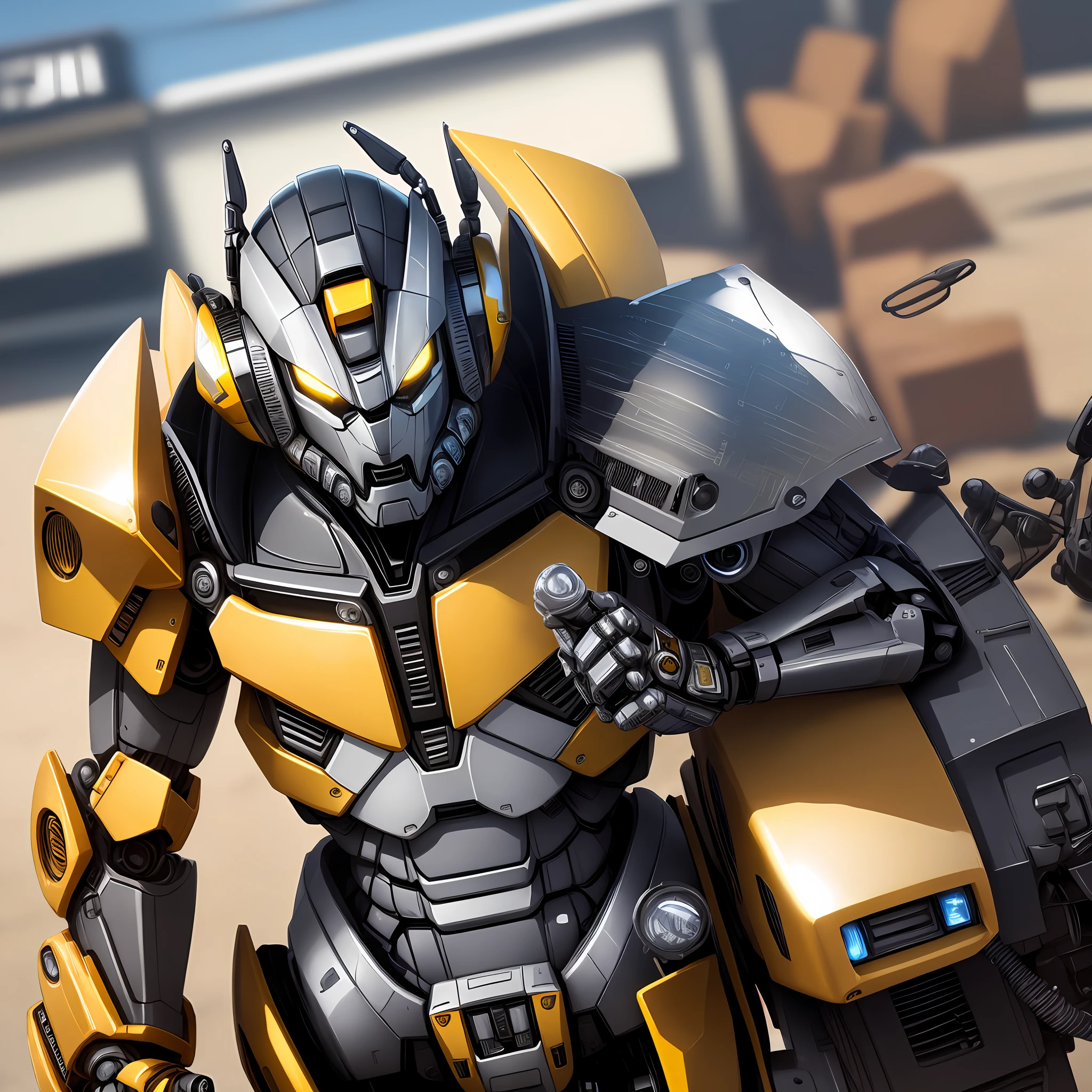 HD, Best Quality, Robot, Transformers, Bumblebee, V6