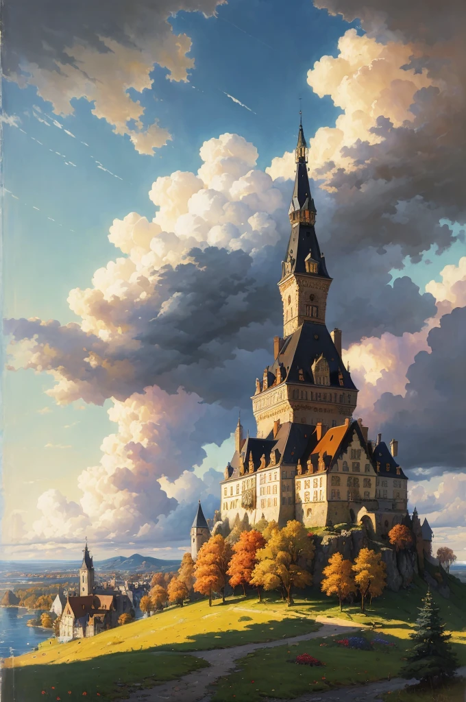 dreamlikeart absurdres highres masterpiece best quality
Alois Arnegger Antoine Blanchard
town castle forest sea sky clouds