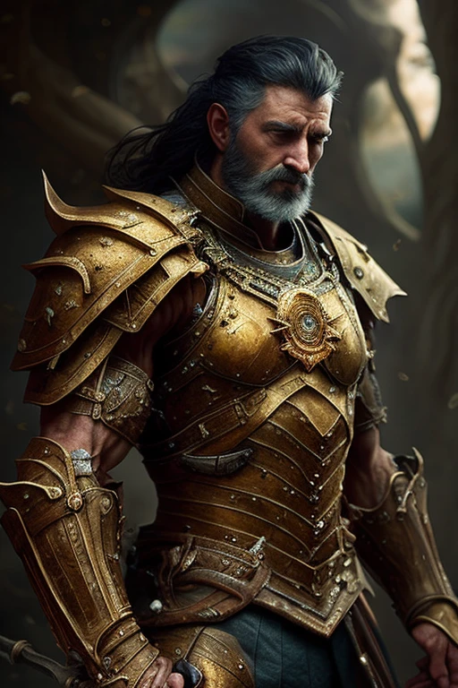 Saint Augustine facing the titan of time Kronos, masterpiece, trends, 8K