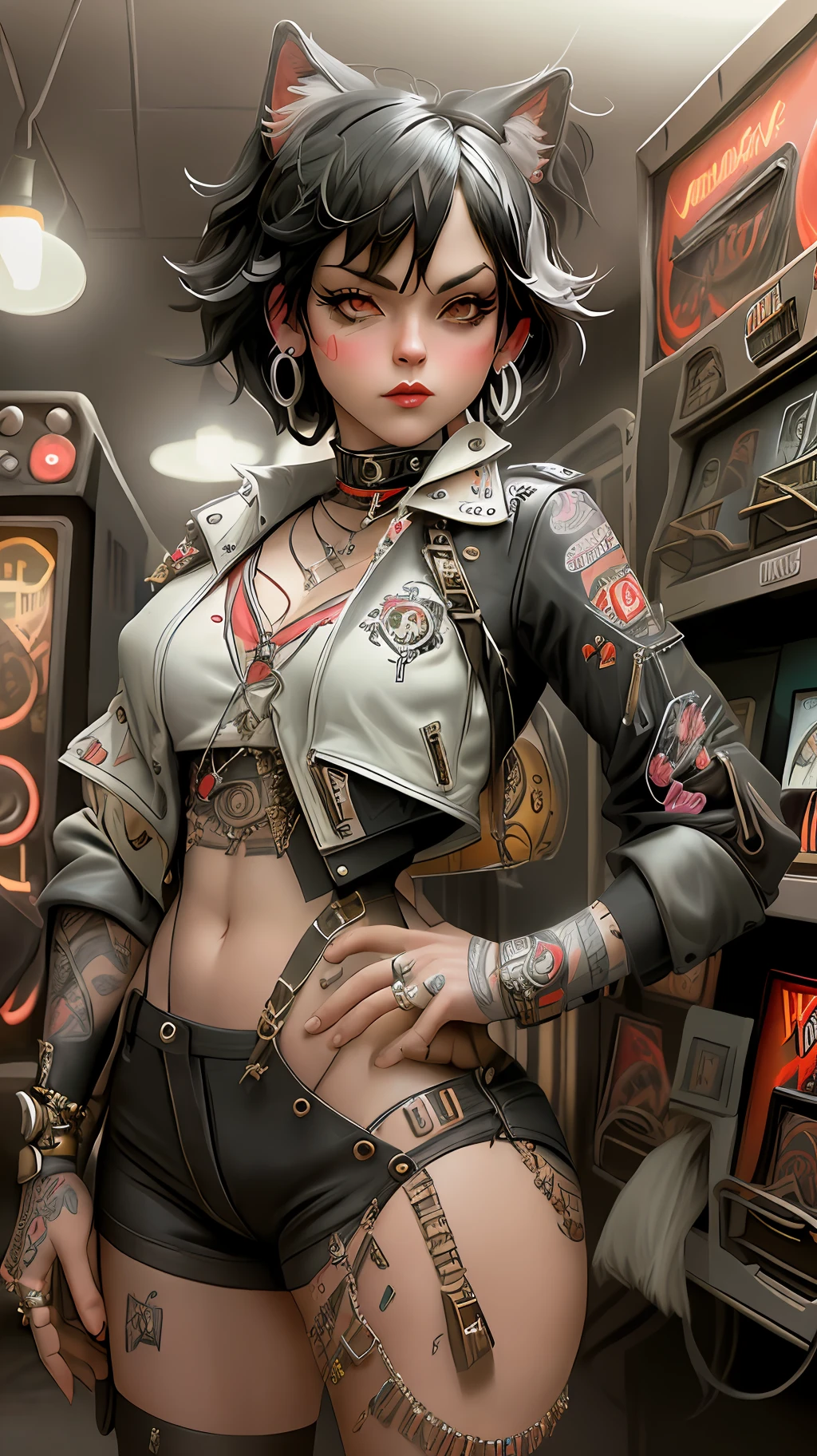 add_detail, masterpiece,Joan Jett loves Rock 'n Roll so she put another dime in the jukebox,