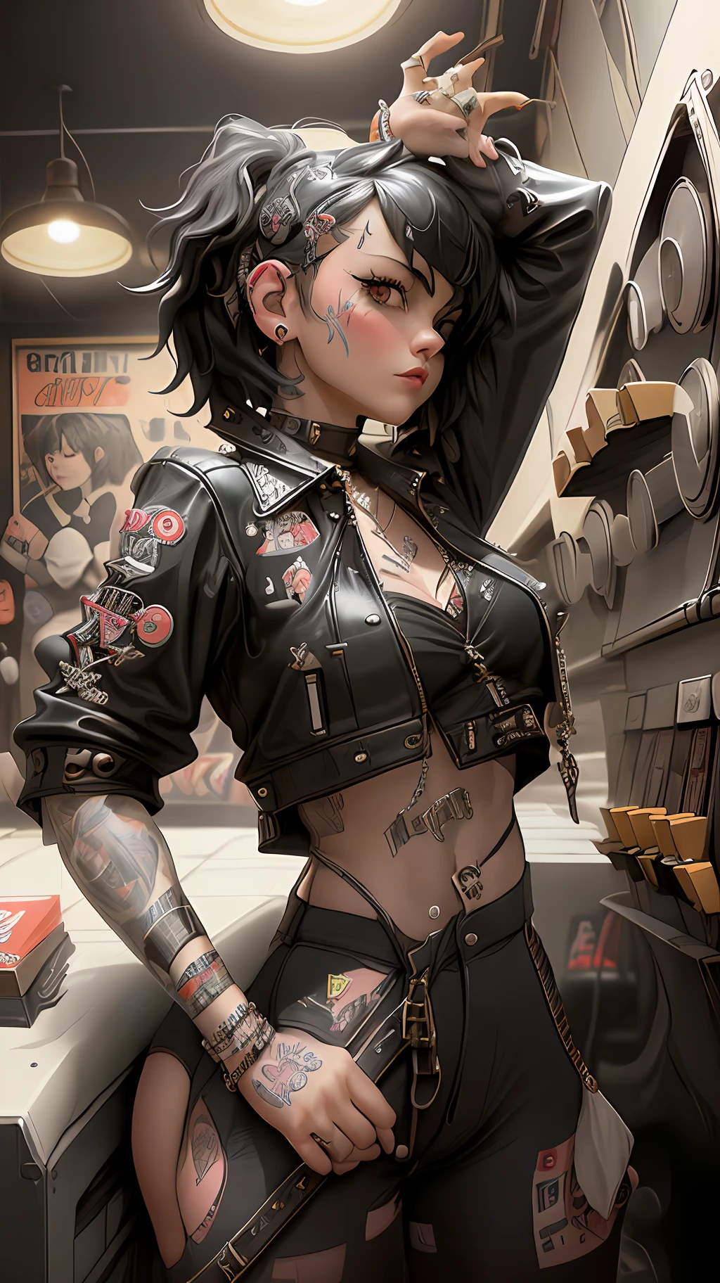 add_detail, masterpiece,Joan Jett loves Rock 'n Roll so she put another dime in the jukebox,