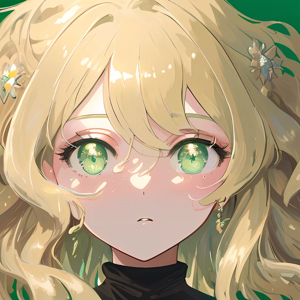 &quot;Masterpiece, best quality, ultra-detailed, portrait of a beautiful girl with long (wavy) beige hair, green eyes, in abstract art style on pastel digital background. Add a touch of color and texture to enhance the effect abstract.Beautiful oil painting texture, detailed eyes