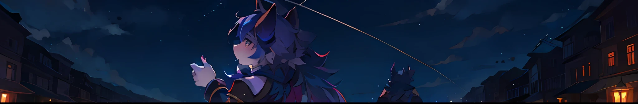 [(night sky:1.2)|(skyland),(blue color),(1girl),(fur girl),(one night:0.9),(one time:0.9)]:0.8