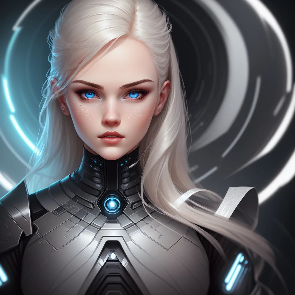 image of an android cybernetic man, his face has details of human flesh, intricate details, his super detailed eyes, silver and obsidian material, complex and super detailed details on the face, masterpiece, magnificent futuristic art, Adobe Illustration, Trending on Artstation , hd, 8K, uhd, cinematic ultra realistic, ambient lights bounced off face, by Jack Hughes, Charlie Bowater, Drew Brophy