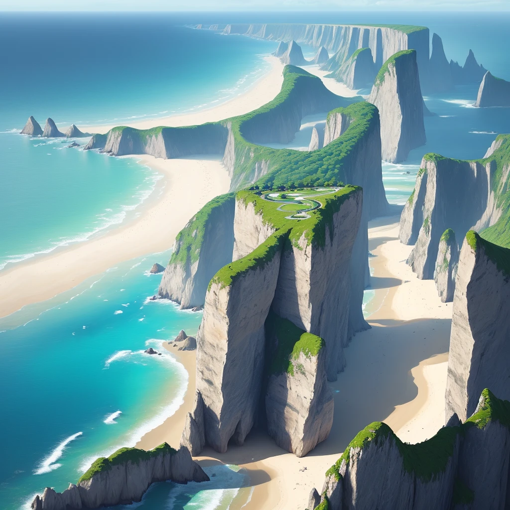 futuristic coastline