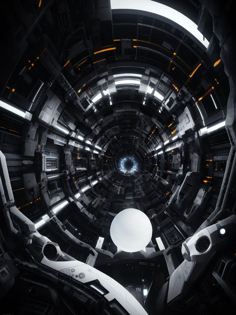 event horizon, 16k HDR, hyper realistic, cinematic, photography, designed by daniel arsham, glowing white, futuristic, detailed white liquid, directed by stanley kubrick