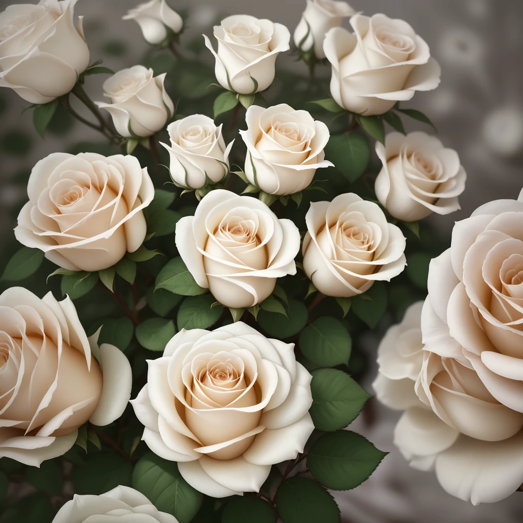 phography of a white roses flowers pattern ultra hd, 8k, close up,