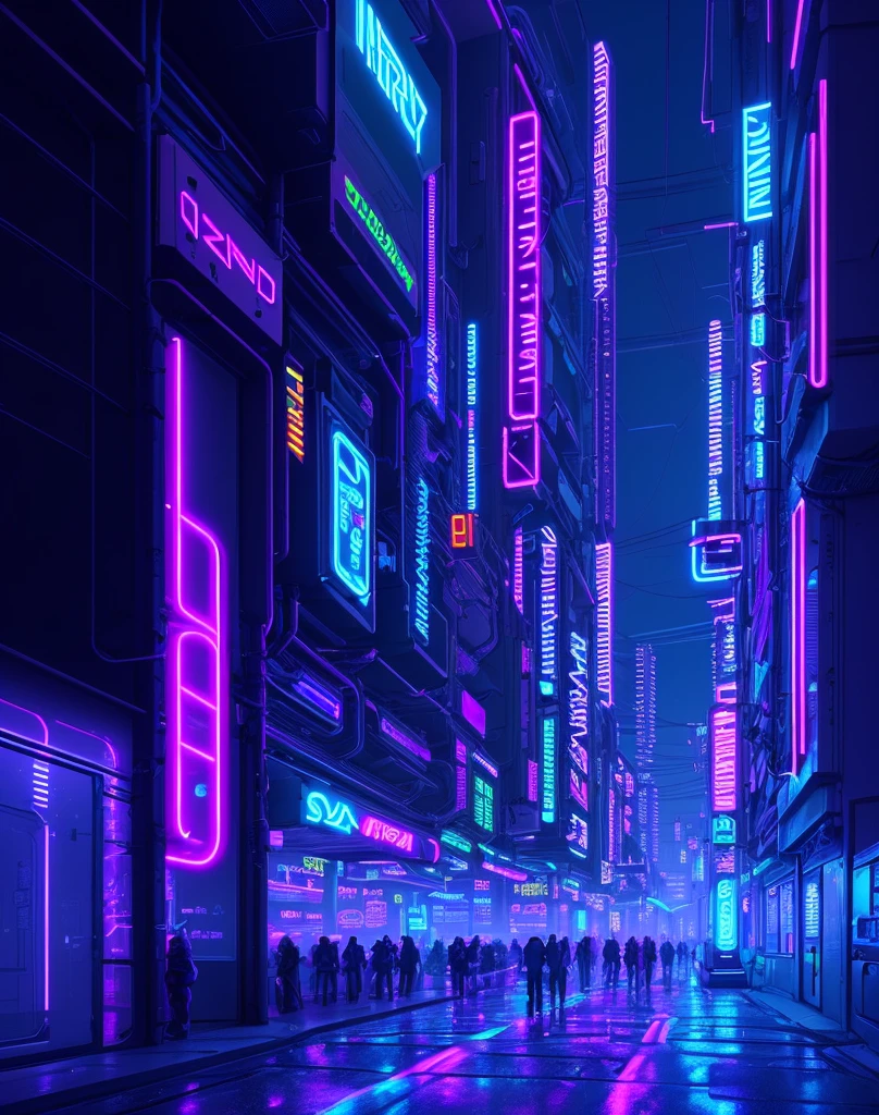 (best quality) cyberpunk neon