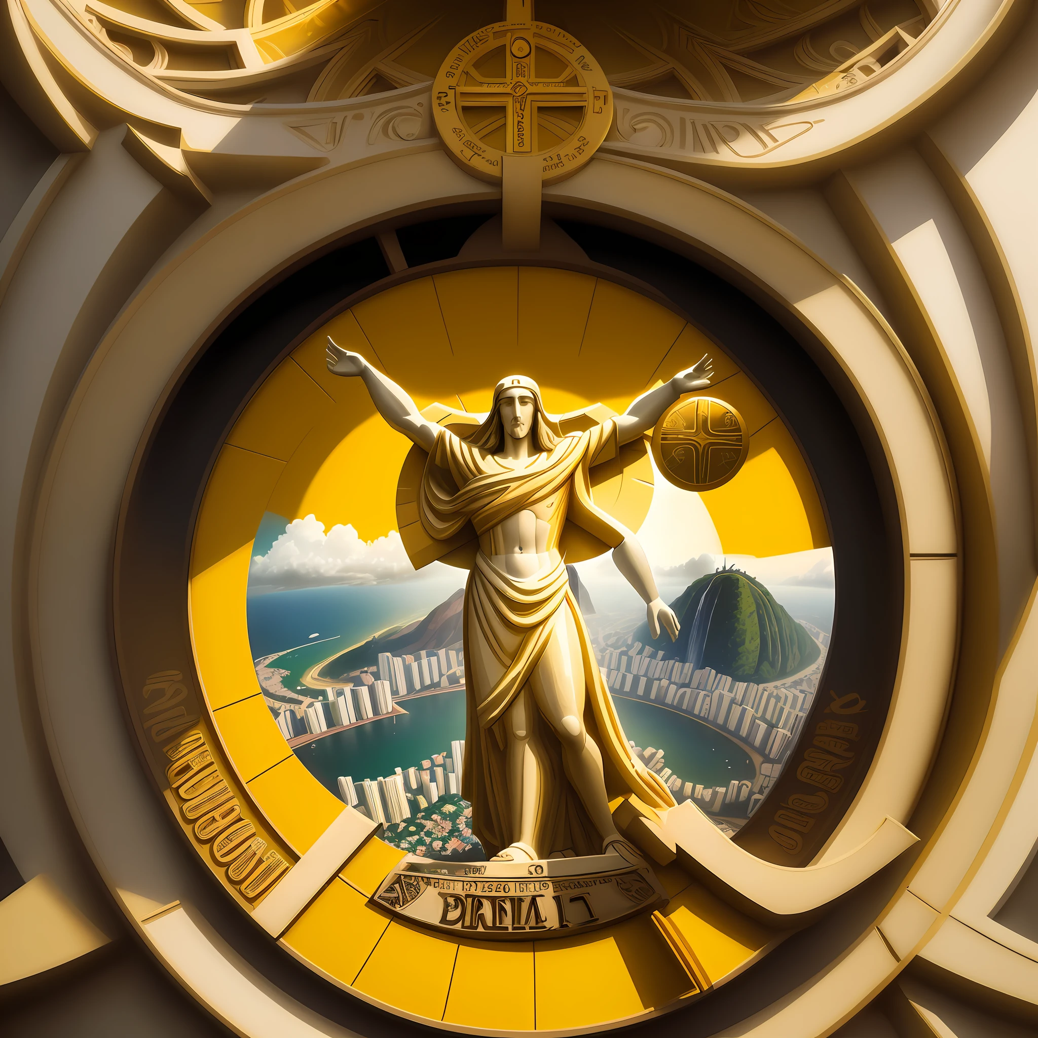 The logo is made up of a circle with a green background. In the center of the circle, there is a stylized representation of Christ the Redeemer in yellow, with open arms. Christ the Redeemer is an iconic figure in Brazil, representing the peace, faith and culture of the country. Around the circle, at the top, there is the text &quot;Brasil&quot; in a modern and legible font, in yellow color. At the bottom of the circle, also in yellow, there is the text &quot;Tourism&quot; in a complementary font. This combination of elements symbolizes the natural beauty and rich culture of Brazil, with emphasis on tourism and the peace conveyed by Christ the Redeemer. Remembering that this is just a verbal description of the logo. To view the logo in full and in detail, the work of a graphic designer is required.