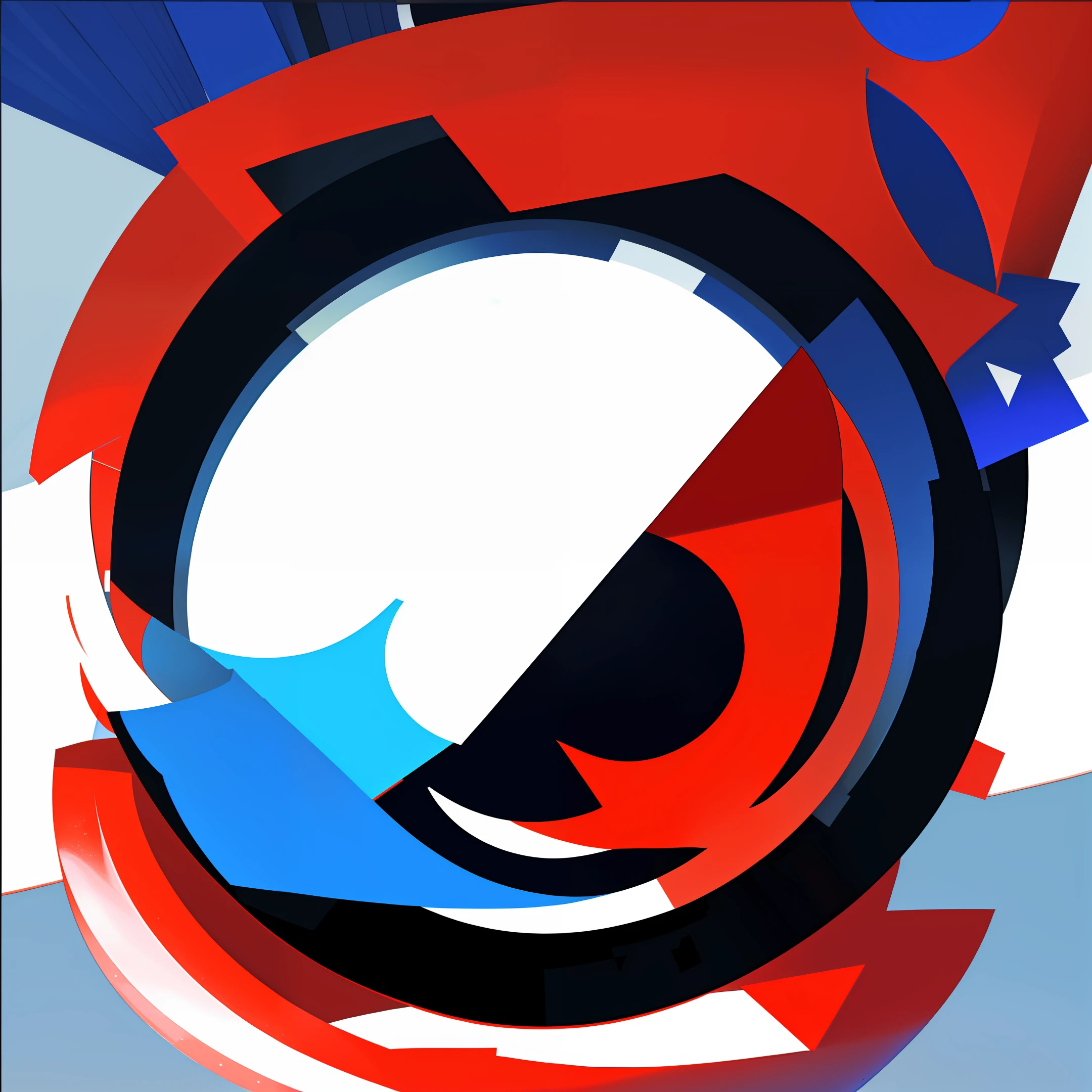 there is a black circle with red, white and blue triangles, triangle inside the circle, circle design, ouroboros, enso, abstract logo, central circular composition, circular shapes, minimalist logo without text, circular logo, circular tattoo, a minimalist round behind , shape of a circle, ( ( generative ) ), circular shape, round elements, 3d, hyperrealistic, (photorealistic: 1.5), on a white background, round background, frame, circle design, circle, circular shape, format round, round design, isolated background, ornamental halo, white border and background, png unzipped, no text, high quality, vivid color, summer, party