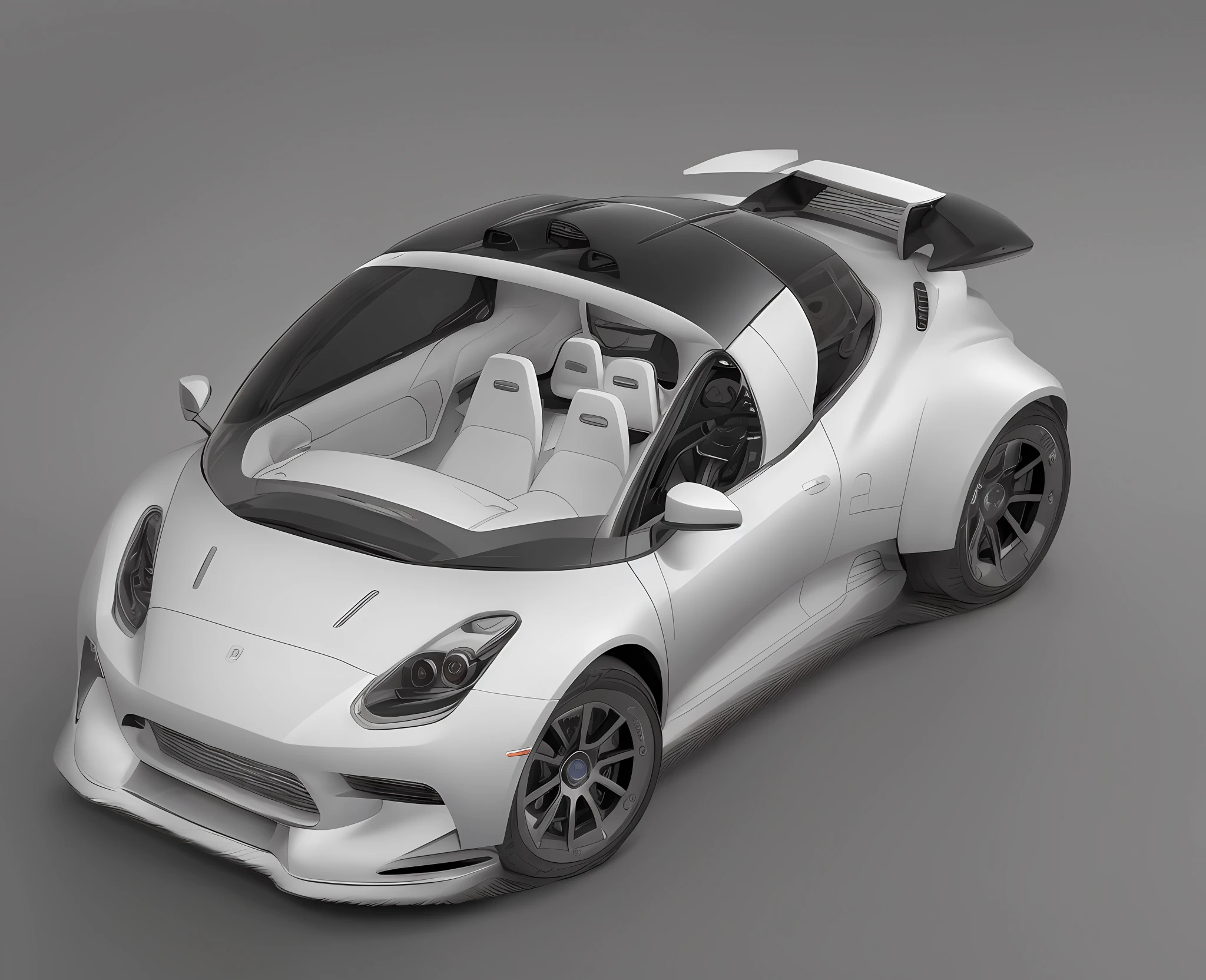 Future cars, various colors, random matching