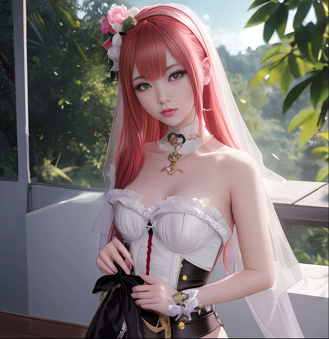 close up ecchi anime ethereal girl soft porcelain red hair, green eyes, corset, white tight clothing, sideways, thigh-highs, bubble butt, starlight, cotton candy, ta fashion, thighs, full body, showing feet, fantasy forest, art by wlop, ecchi, (small bust), artstation, trending, ultra HD, 4k, detailed anatomy, (shiny skin), ((oiled skin)), dramatic lighting, high contrast, kawaii, skin indentation, delicate, high quality unreal engine 5, pretty korean, ultra realistic style, detailed face, flower accessory, soft pastel background color, art by sakimichan, (big bust), ecchi, uncovered, no clothes, colofUnreal Engine 5, Cinematic, Color Grading, portrait Photography, Ultra-Wide Angle, Depth of Field, hyper-detailed, beautifully color-coded, insane details, intricate details, beautifully color graded, Unreal Engine, Cinematic , Color Grading, Editorial Photography , Photography, Photoshoot, Shot on 70mm lens, Depth of Field, DOF, Tilt Blur, Shutter Speed 1/1000, F/22