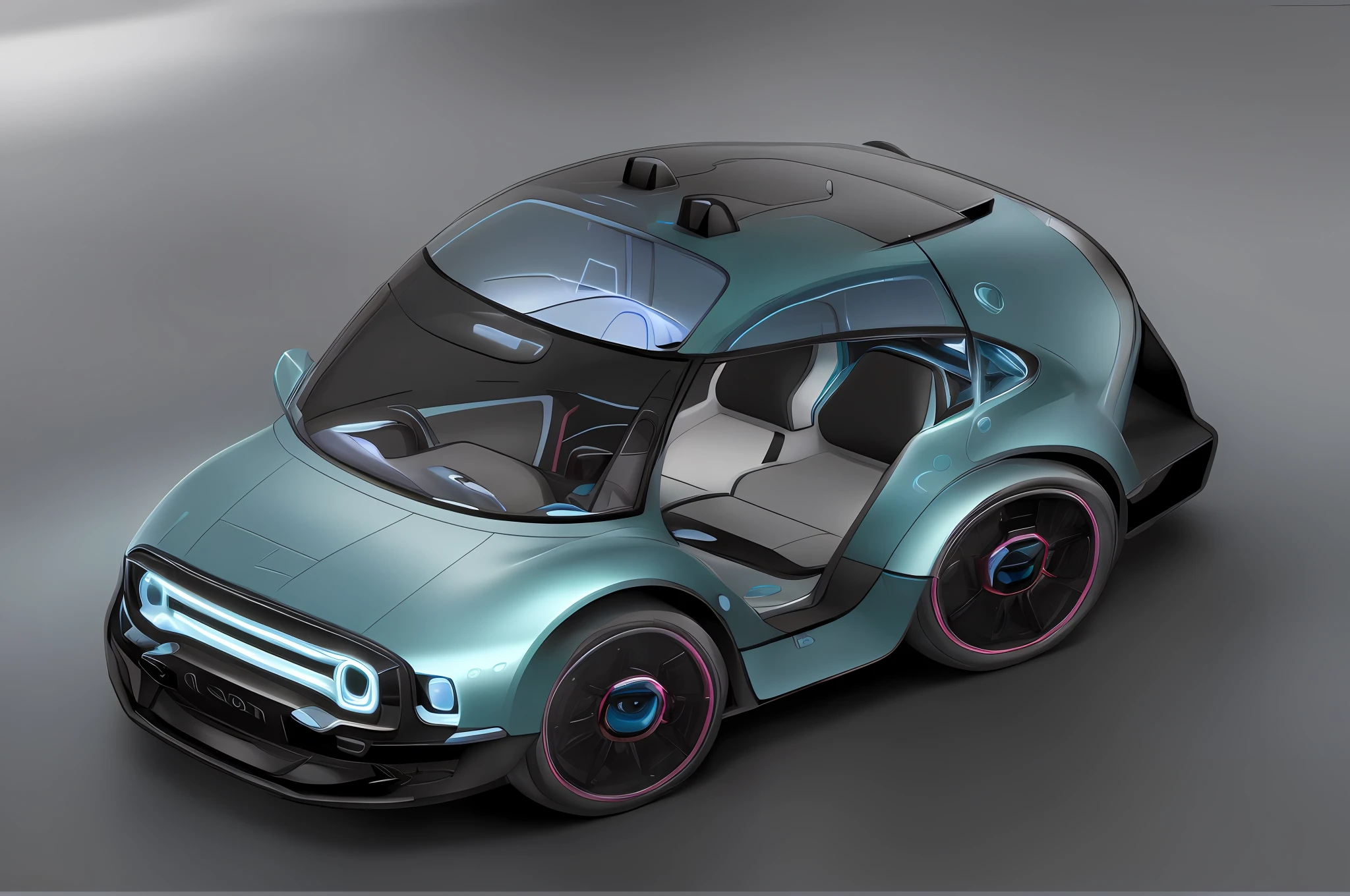 NIO, many colors, fantasy, concept car, magazine photo
