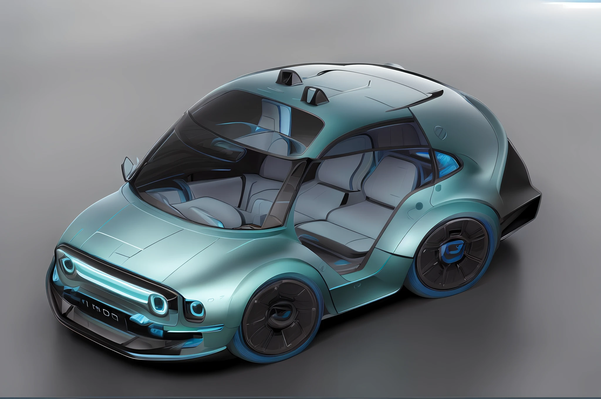 NIO, many colors, fantasy, concept car, magazine photo