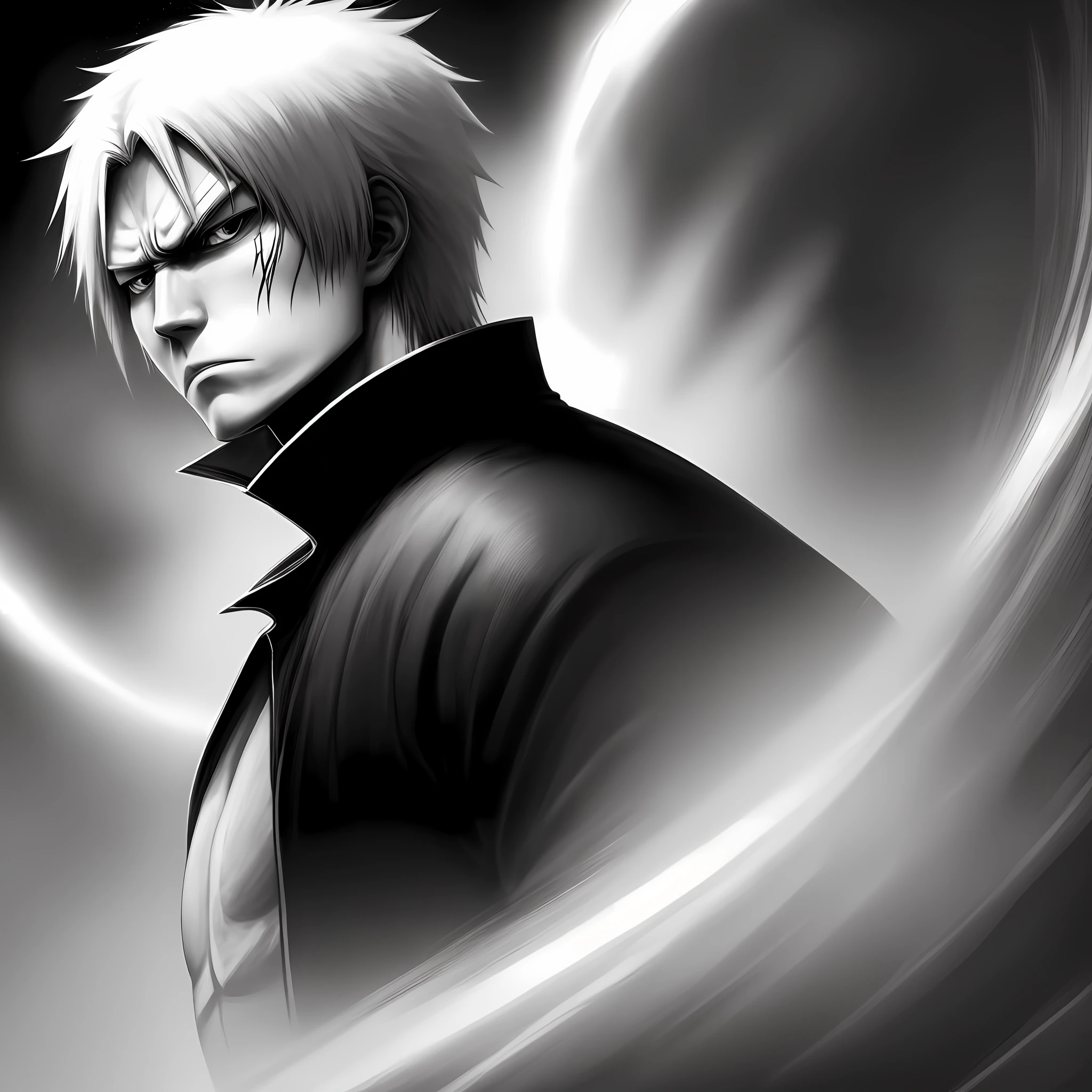 Character Ichigo from anime Bleach, expression of sadness