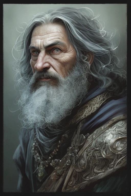 a man with a medieval beard