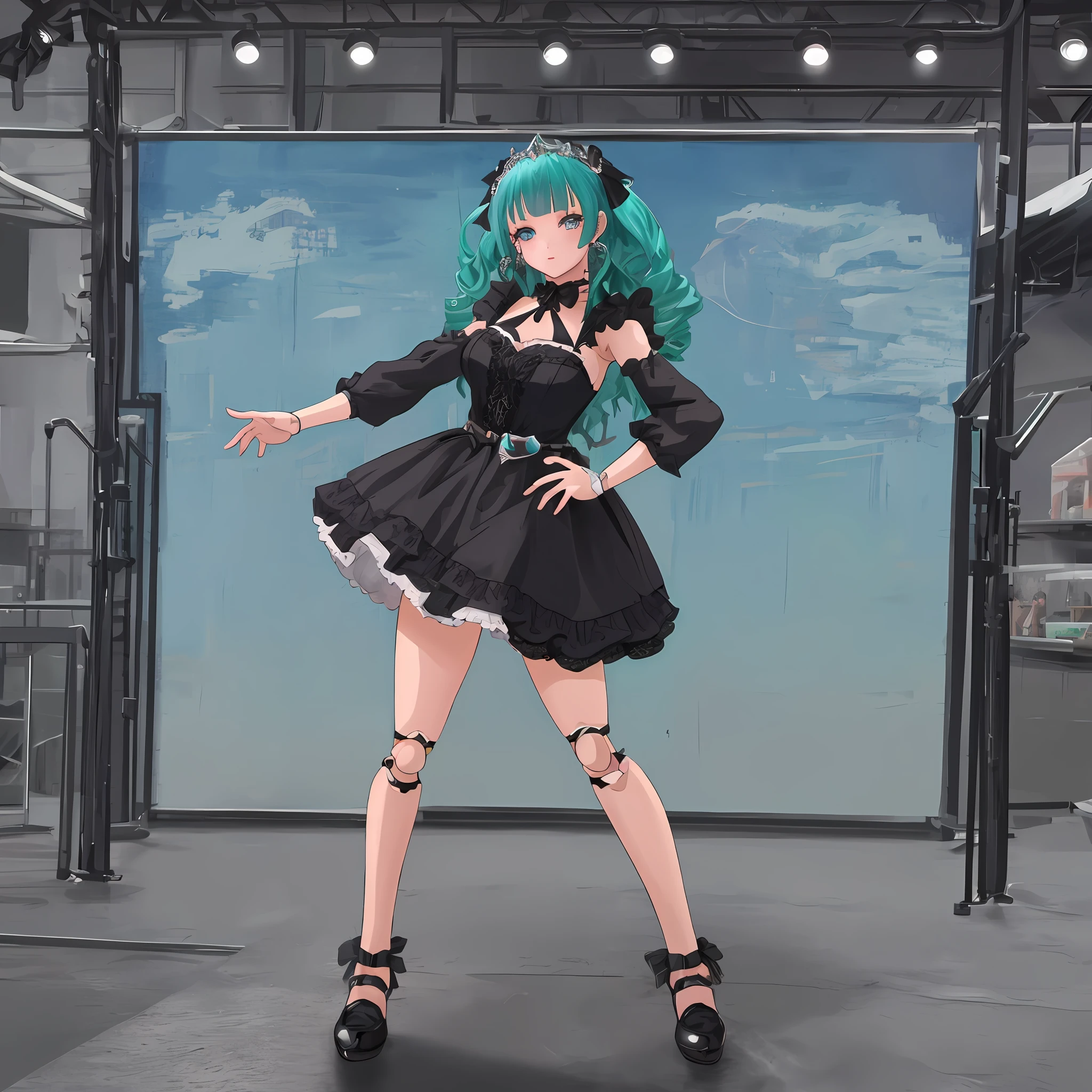 beautiful face, 1girl, hertasr, solo, dress, full body, dollgirl, doll joints, standing, beautiful, perfect anatomy, a-pose, best quality highres, UHD, anatomically correct, high details, high quality, award winning, best quality, 1080P, 8k