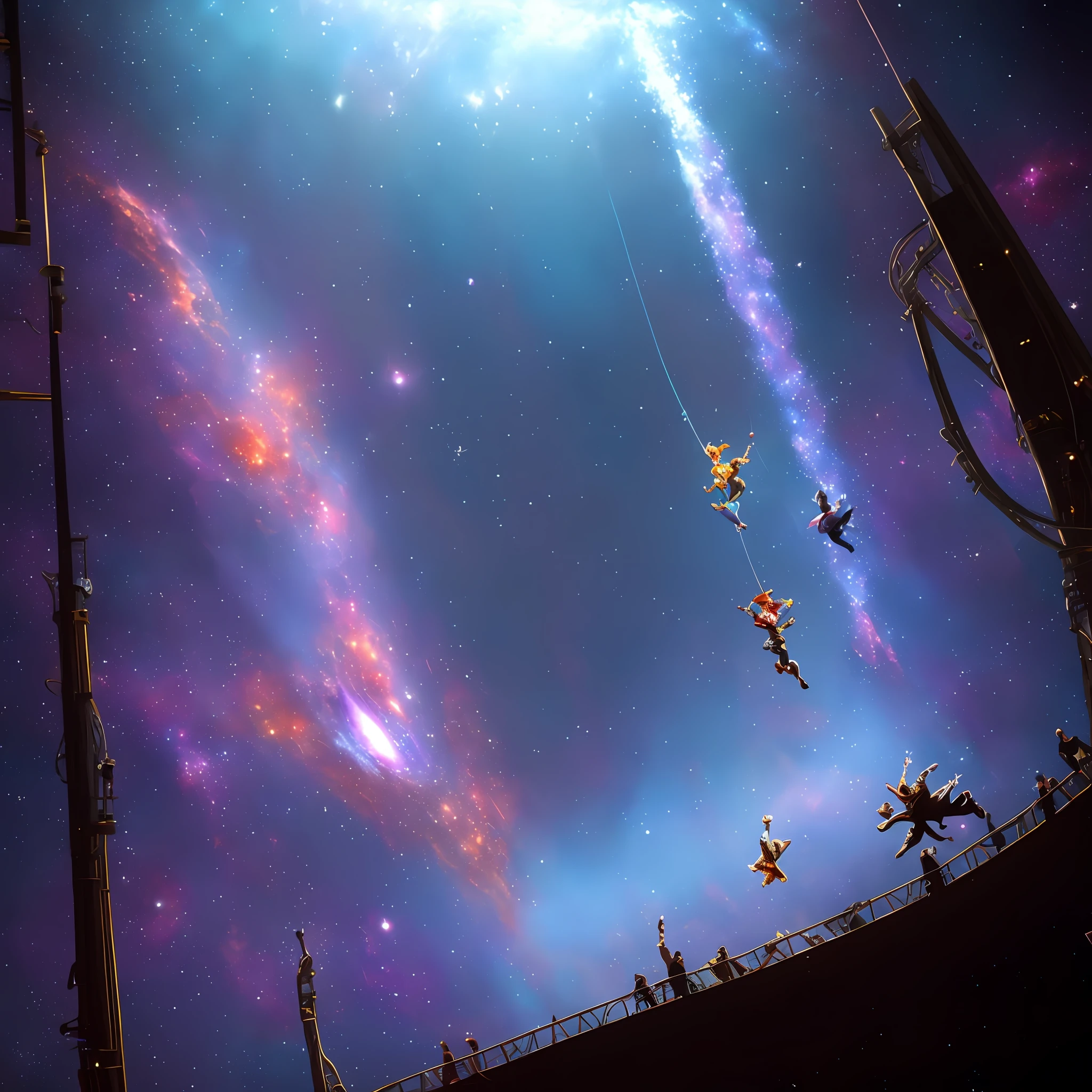 cirque du soleil performing in a nebula