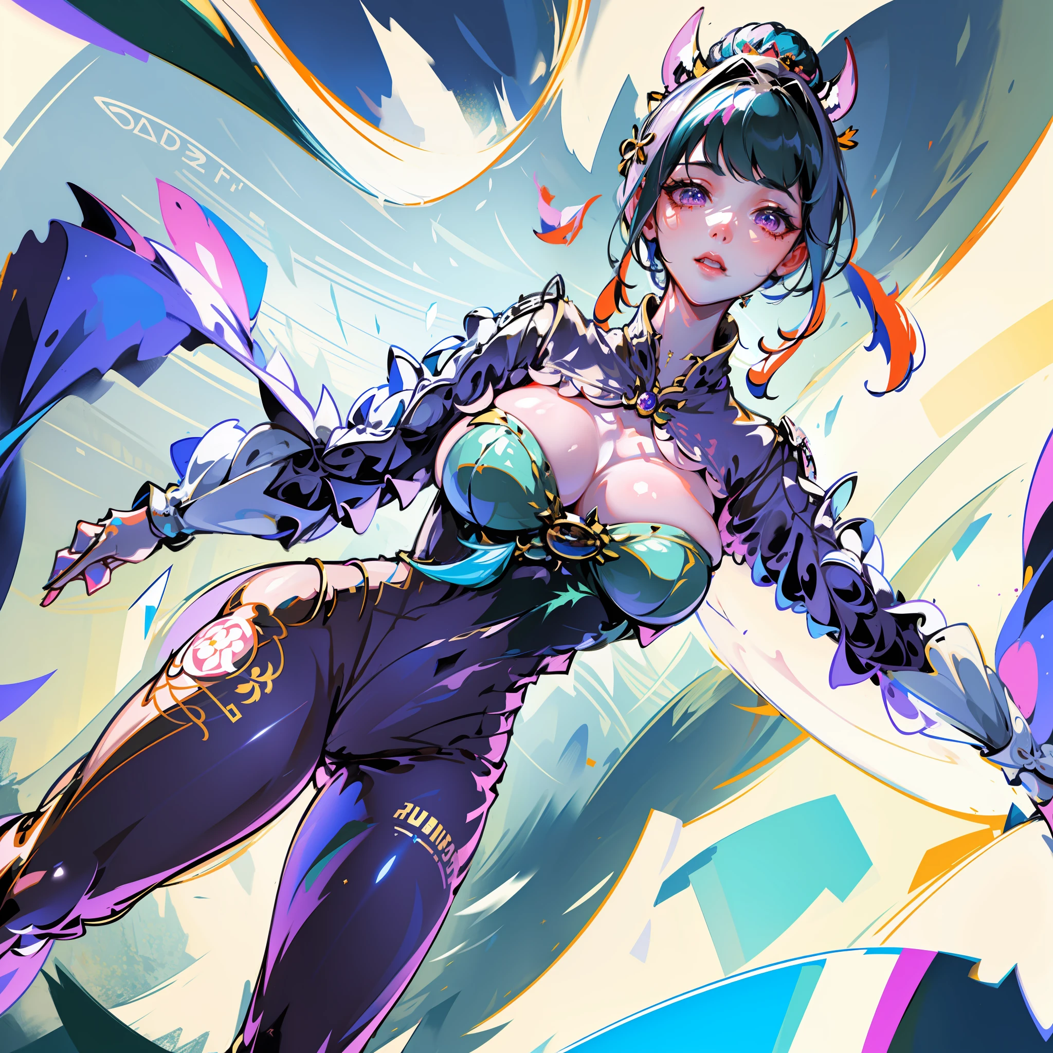 (Masterpiece, high definition, super detail), 1 woman mature, feminine, tall, short hair, beautiful, eyes with fine details, look at the viewer, short traditional cape, beautifully curved, guweiz,