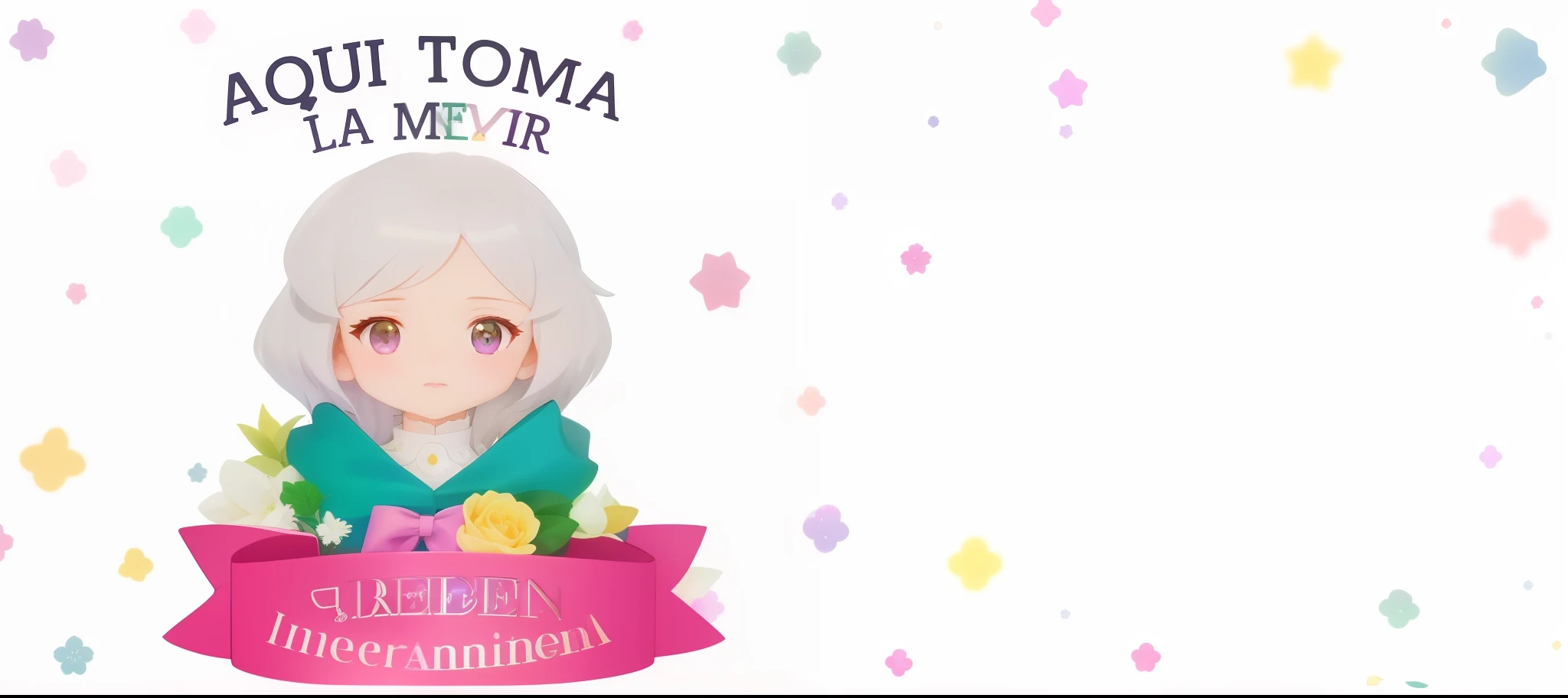 (extremely detailed CG unity 8k wallpaper, best quality, an extremely delicate and beautiful),(dynamic angle,dynamic pose,floating,beautiful woman), blue eyes,(multicolor hair + silver hair:1.3 + red hair:1.2 + purple hair + yellow hair: 1.3 + green hair: 1.3), white dress with a bow on the neck, beautiful appearance, bright lights, soft pastel tone.