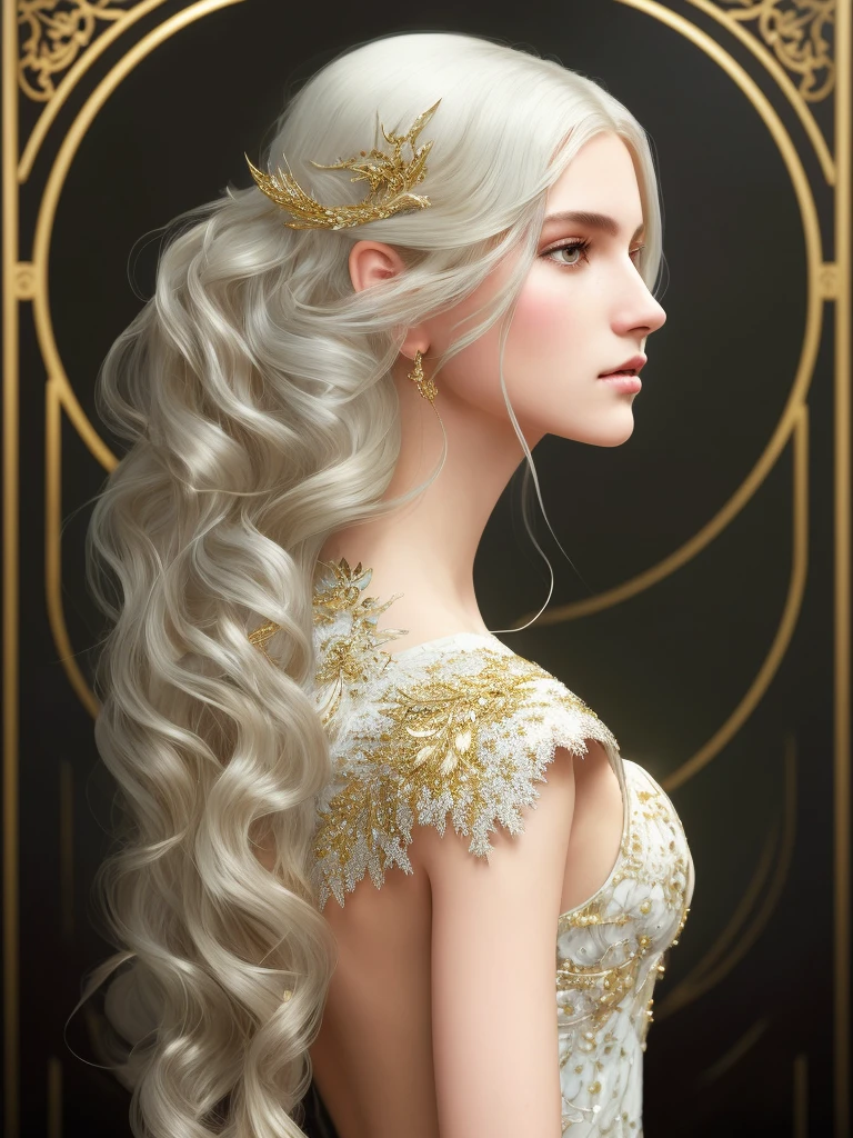 (Masterpiece Vector Image: 1.3) of (Surrealism: 1.3) (Masterpiece Vector Image: 1.3) Full body, walking pose, slow motion, photo of the most beautiful artwork in the world, one of which is dressed in white and gold with intricate stitching The beautiful angel female warrior (light armor: 1.3) and white feather coat, long flowing platinum blonde hair, golden eyes, medium length wavy hair, fantasy, undercut hairstyle, dark night, intricate, elegant, clear focus, illustration , Highly Detailed, Digital Painting, Concept Art, Matte, WLOP Art and Artgerm, Greg Rutkowski and Alphonse Mucha, Masterpiece, (Flat Style: 1.3), Illustration, Behance, (Fujifilm Superia: 1.3)