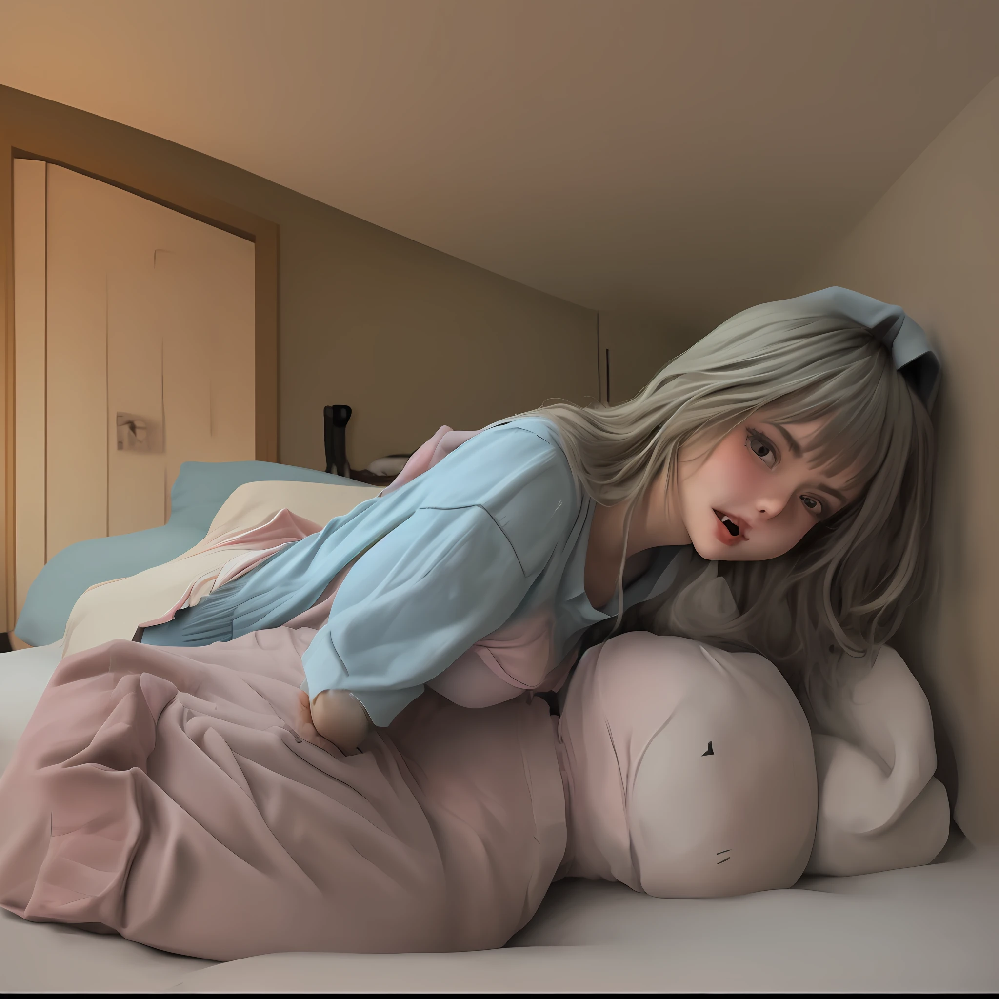 cute girl having