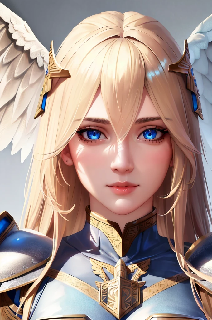 (masterpiece:1.1), (best quality:1.1), (detailed face and eyes:1.1), woman, blonde hair, blue eyes, valkyrie, valkyrie armor, angel wings, [portrait|full body|portrait], mature, BREAK (intricate details, detailed hair, realistic, sharp focus: 1.0), perfect face, perfect eyes,