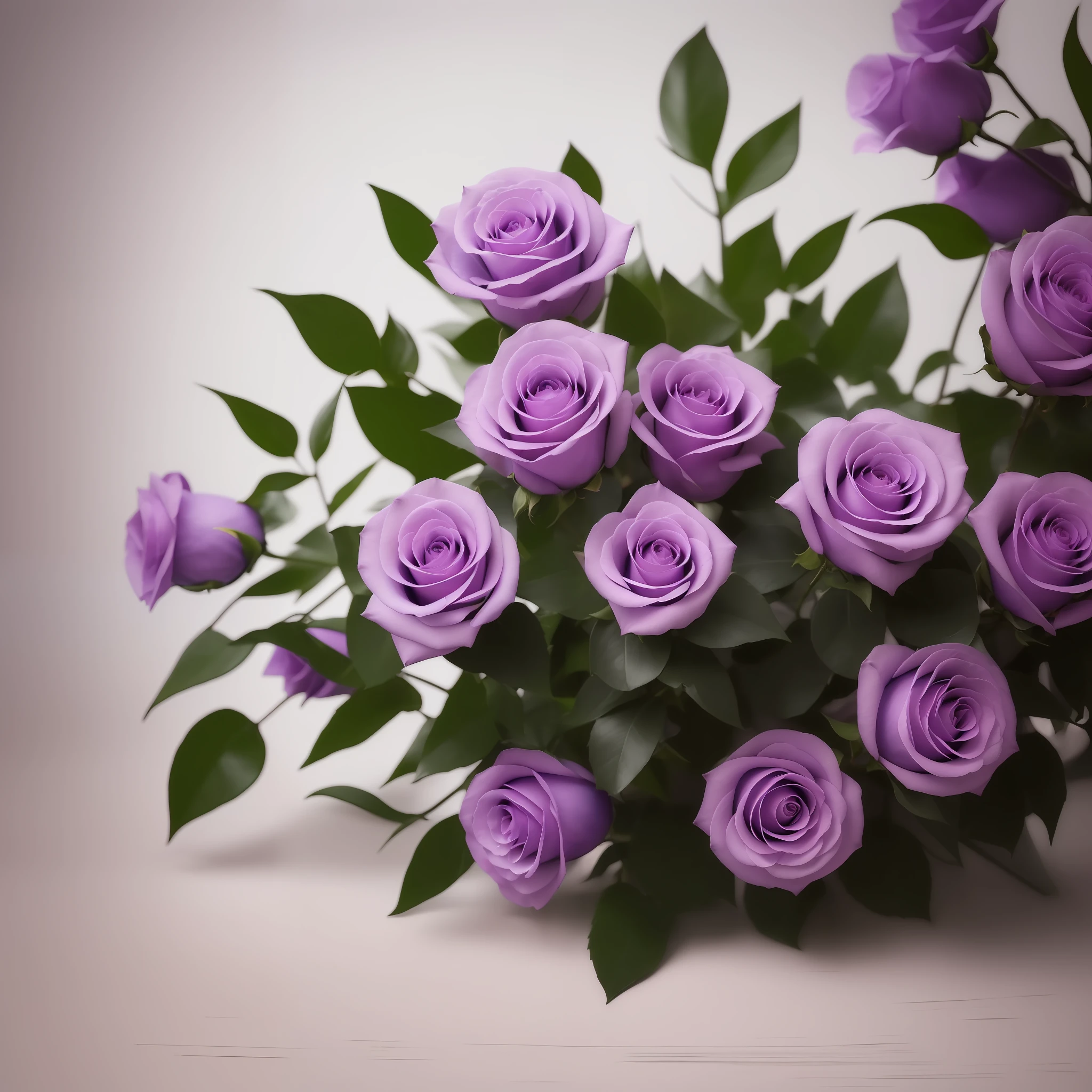 (masterpiece,best quality,highres,ultra_detailed:1.2), simple background, still life, black roses, sunlight, rule of thirds, lilac