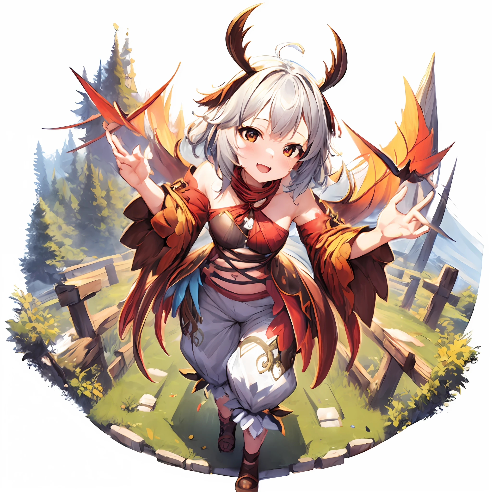[(white background:1.5)::5], isometric, 1 girl, mid shot, full body, forest background, (masterpiece, best quality), traptrixmyrmeleo, 1girl, clothes pattern, bloomers, (facial mark:0.66), solo, evil smug, full body, flying, masterpiece, solo, (dynamic pose:1.2), flying in the forest, beautiful detailed eyes, finely detail, detailed face, vivid color, 5 fingers, finely detailed, hyper-detailed, detailed hand, 8k, finely detailed beautiful eyes, high-resolution illustration, best quality, small breat