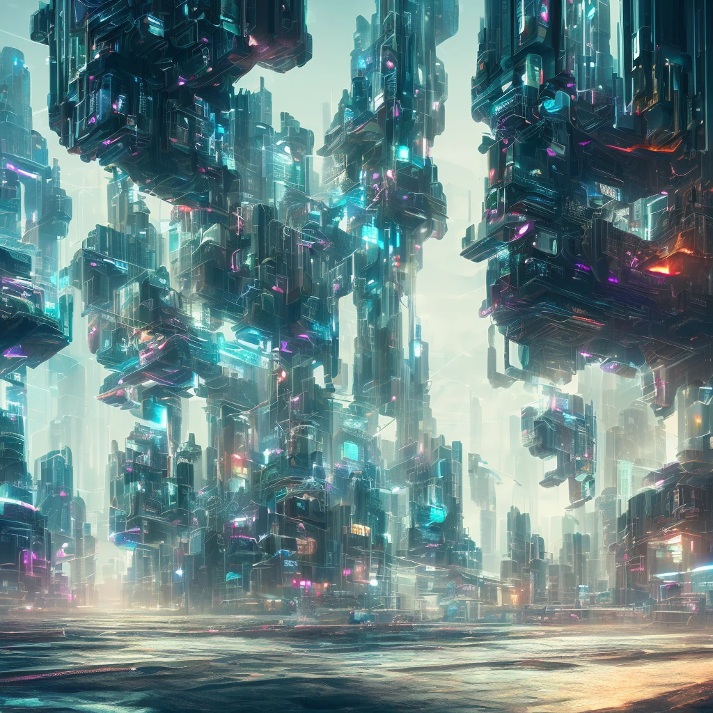 (future city), (intelligence), (sustainability), (humanization), (digitalization), (diverse) city, Surrealism, high detail, Cubist Futurism, chiaroscuro, depth of field, cinematic lighting, UHD, high details, best quality, highres, masterpiece, accurate