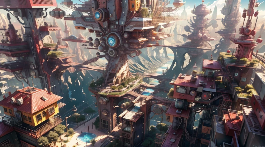 Future city, (super detailed: 1.4), (top view, aerial photography: 1.3), cyberpunk, light, fog, multiple spaceships, future technology spaceship, future technology car, starry sky, CG style, HD wallpaper, cg art, 3D Art, Hyper Realism, Photorealism, Cinematic Lighting, Reflected Light, Atmospheric Perspective, Panorama, Panorama, Lens Flare, Bokeh, Hyper Realism, Ultra HD, Ultra Detail, Award Winning, High Detail, 8k