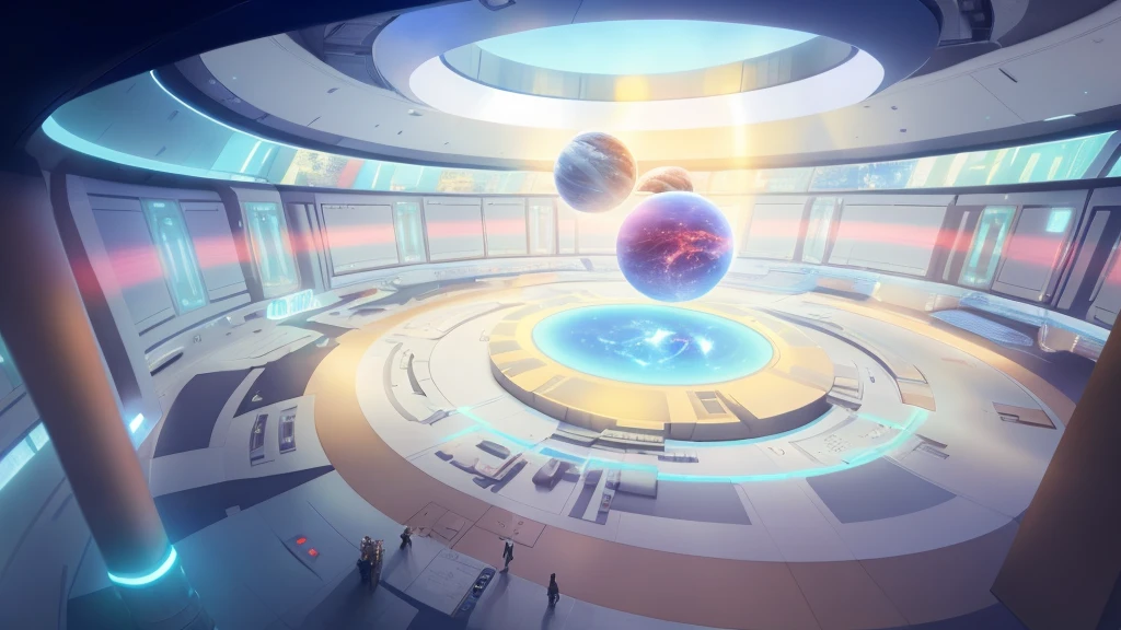 A metaverse poster, movie poster, 8K, UHD, RAW, (photorealistict: 1.4), cinematic lighting, depth of field, flare, lens effects, lens flare, spaceship playing on an alien planet, sci-fi, cyberpunk light Effect, low saturation, fog, big bang artificial intelligence controlled cloud space gate