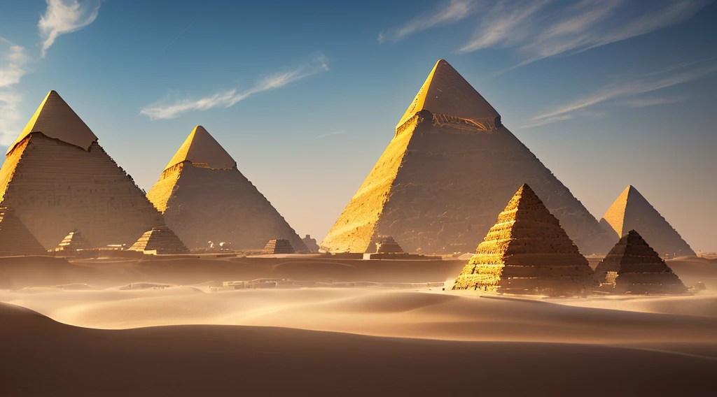 &quot;OldEgyptAI, ((Future Egyptian City)|(Air Array)), flying pyramids, cyberpunk in the yellow desert, film-level light and shadow effects, Tyndall effect, high contrast, many ancient or high-tech aircraft interlaced :(2),((8k|ultra HD):1.2), realistic masterpiece, (realistic clouds|diffuse sunlight effect): 1.4, (neon lights: 1.3), whirlwind or sandstorm special effects: 1.2&quot;