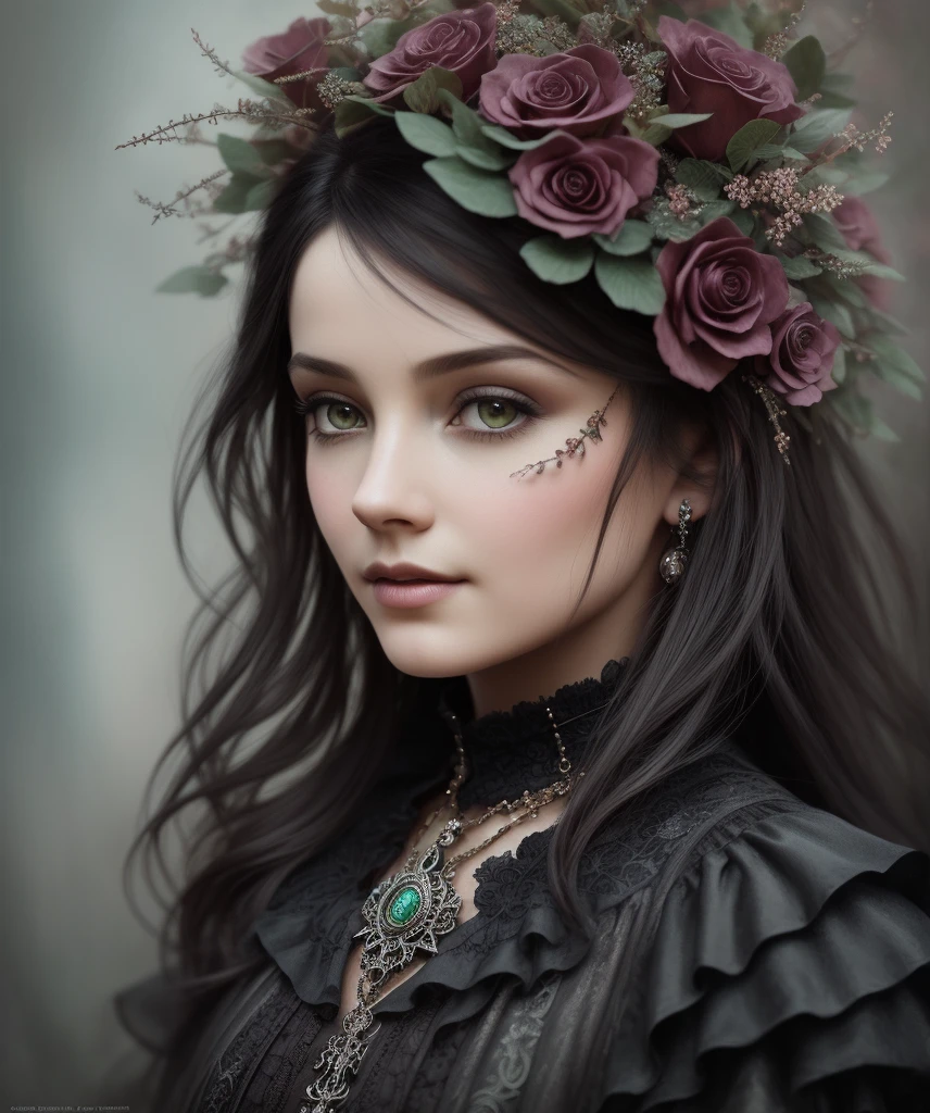 ornate, intricate details, beautiful witch, gothic style, hyper-realistic fantasy art, digital illustration, beautiful dark angel, Photography, powerful colors, Modern, Fantasy concept art, 32k resolution, best quality, Masterpiece, Natural light, Insanely detailed, 8k resolution, Fantasy art, Detailed painting, Hyper Realism, Photorealistic, by aguilar, beautiful detailed intricate, Insanely detailed, natural skin, soft impressionist perfect composition, award-winning photograph, Kids story book style, Muted colors, Watercolor style