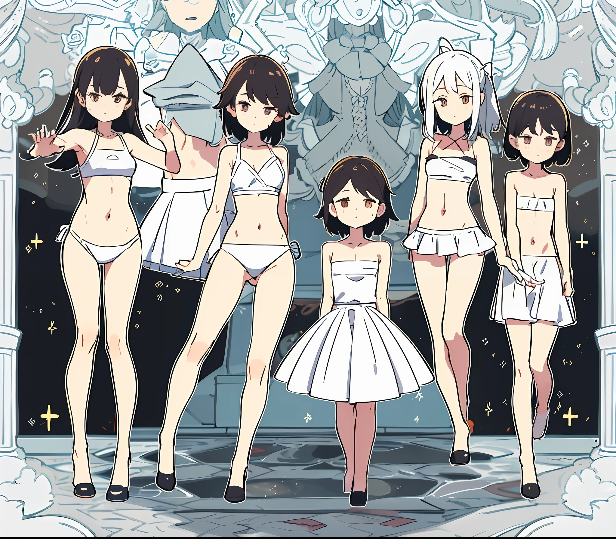 Create different types of bodies from different positions for character reference