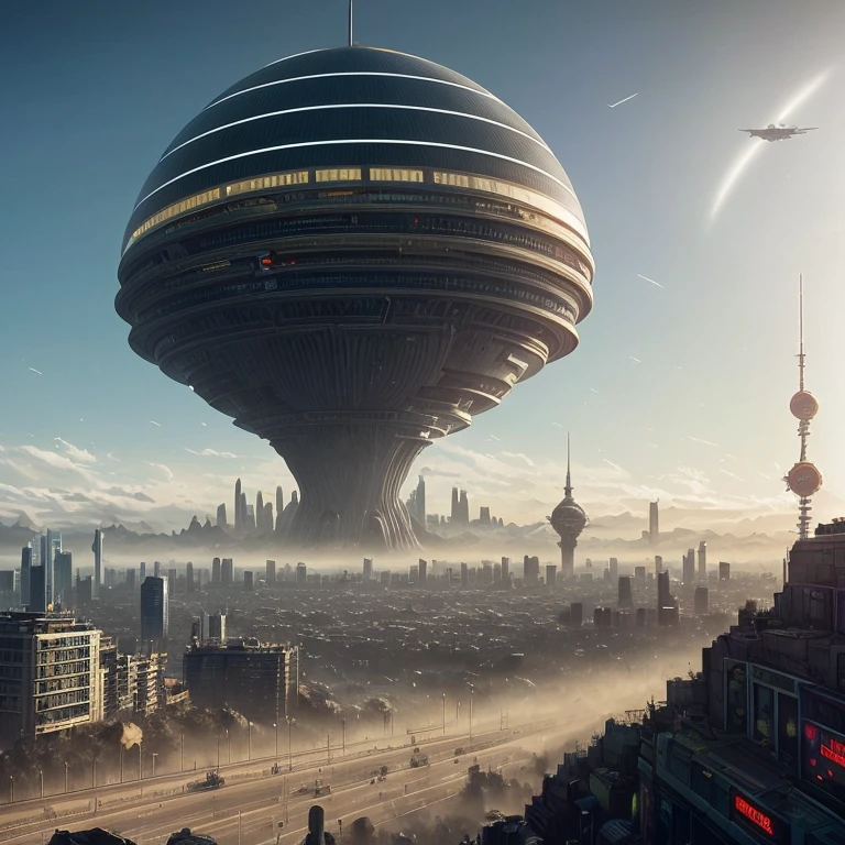 there is a poster with a picture of a city on a planet, no borders, rob mcnaughton, an alien city, lan mcque, no border, by John Moonan, nonduality, society, politics, by Anson Maddocks, blunt borders, beautiful image ever created, 2 0 2 3, 2023, world building