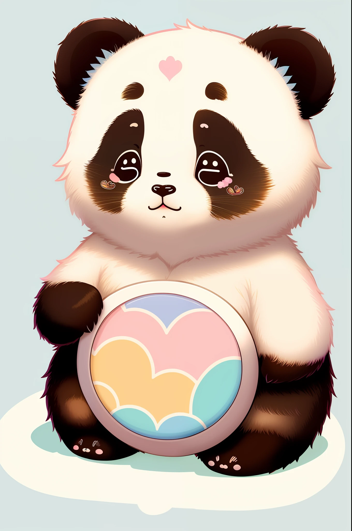 /imagine prompt:Panda, Sticker, Adorable, Pastel, Hand-Drawn, Contour, Vector, White Background, Detailed