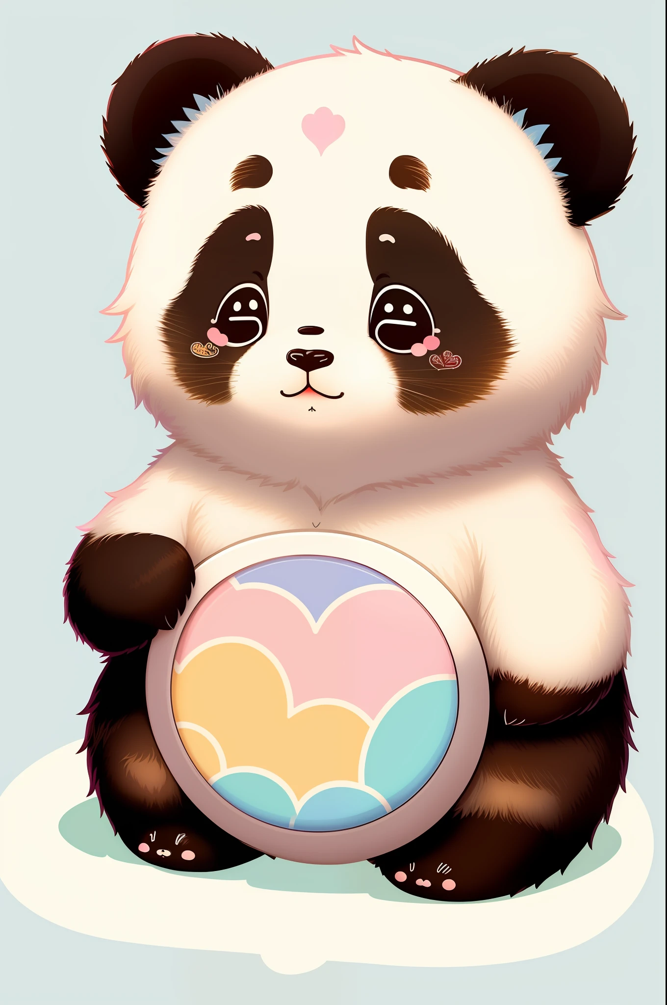 /imagine prompt:Panda, Sticker, Adorable, Pastel, Hand-Drawn, Contour, Vector, White Background, Detailed