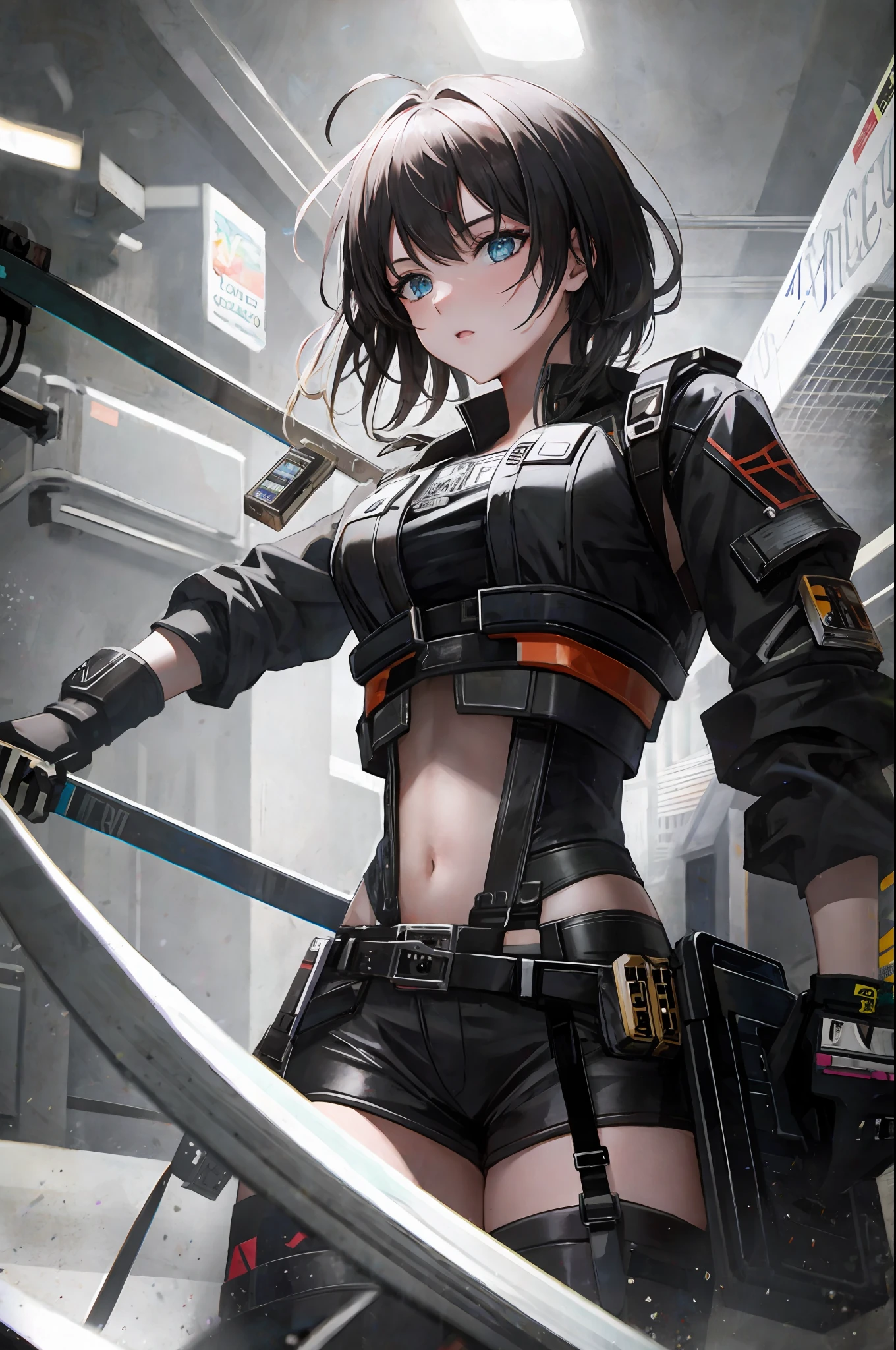 1 Absurdity, Absolute Resolution, Incredibly Absurd, High Resolution, Reflection, Refraction: 1.4, Ultra Detail: 1.0, Official Art, Unity 8k wallpapers BREAK 1girl, solo, dynamic pose, dynamic angles, BREAK punk aesthetics, DIY approach, defiant attitude, raw textures, gritty visuals, anarchic energy, The influence of the underground BREAK cinematic graphics, subtle movements, stills, looping videos, captivating movements, captivating visuals, seamless blends, and engaging storytelling,