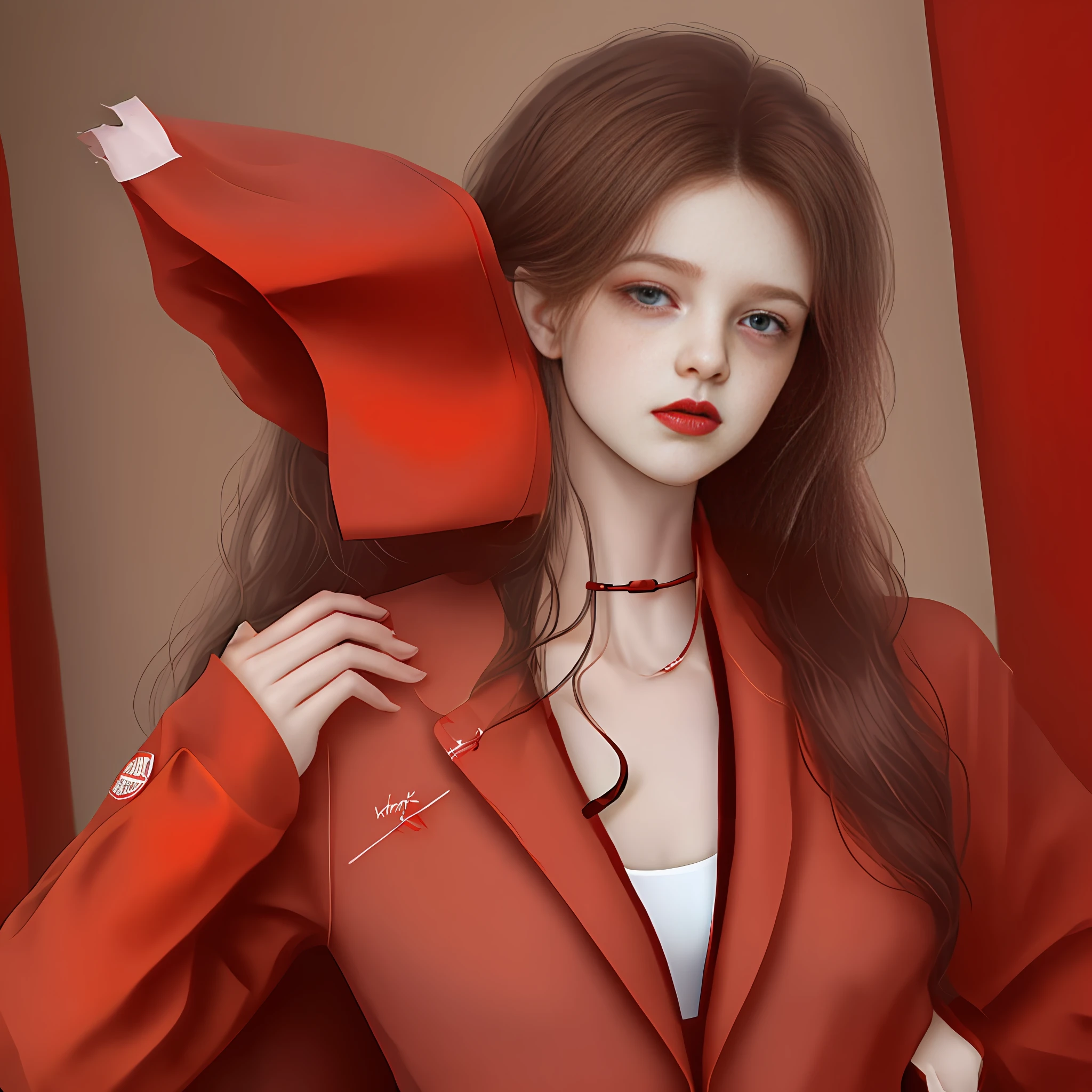 Lori, red clothes