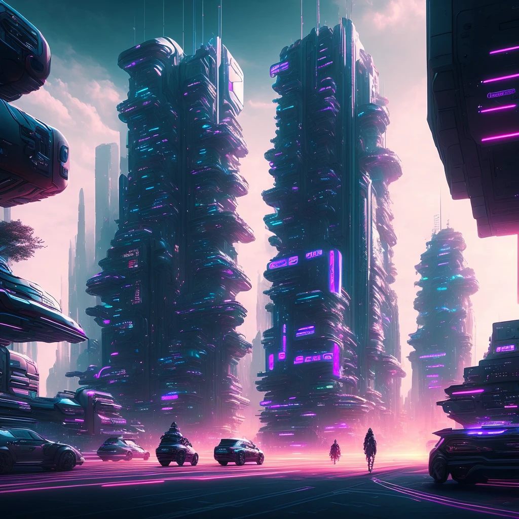 A masterpiece, of the best quality, (very detailed CG Unity 8k wallpaper), (best quality), (best shading), futuristic city, clouds, vegatation, futuristic city with neon lights and people walking on the street, in a futuristic cyberpunk city, busy cyberpunk metropolis, futuristic cyberpunk city, futuristic cyberpunk scenario, sci-fi digital art illustration, futuristic digital painting, arstation and beeple highly, cyberpunk dreamscape, cyberpunk art style, futuristic art style, futuristic cityscape, futuristic city street, retrofuturistic digital painting