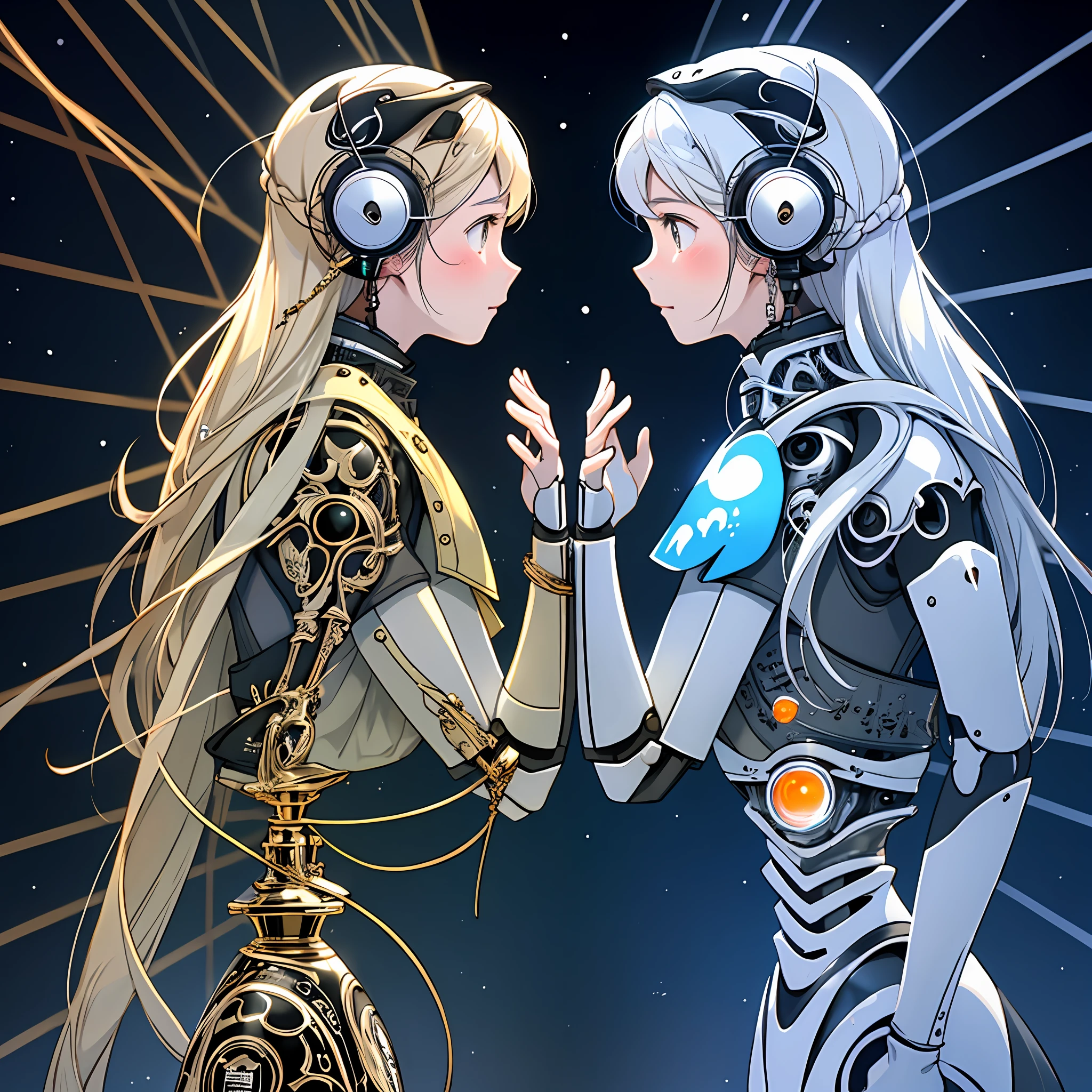 accurate mirroring of the right-hand side of the image in pale oliva tones